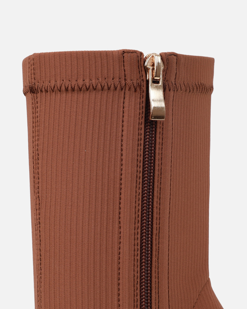 Griffin Mocha Ribbed Lycra Sock Boots
