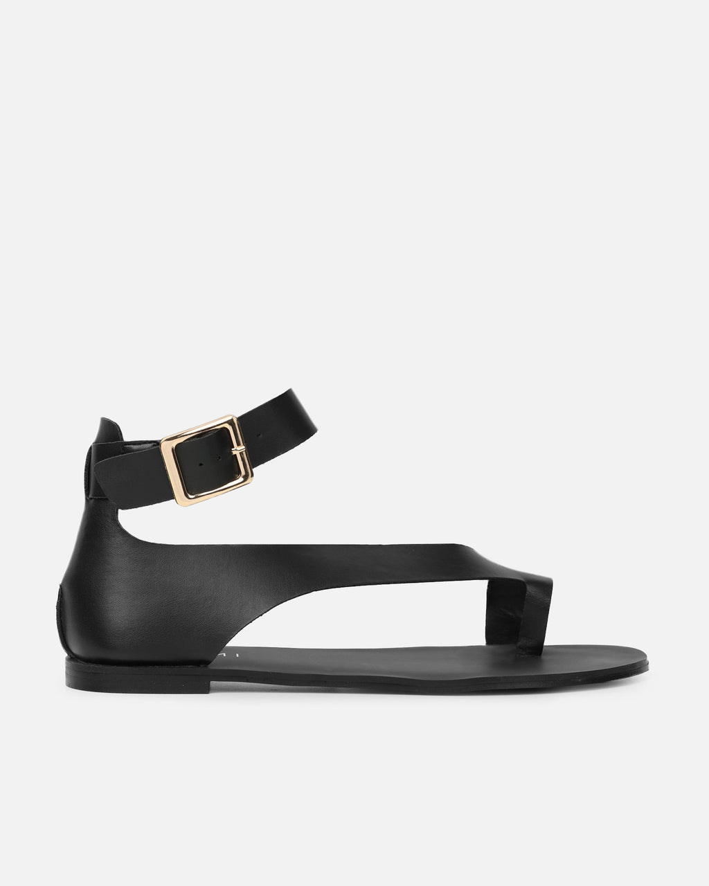 Gypsy Black Toe Loop Flat Sandals