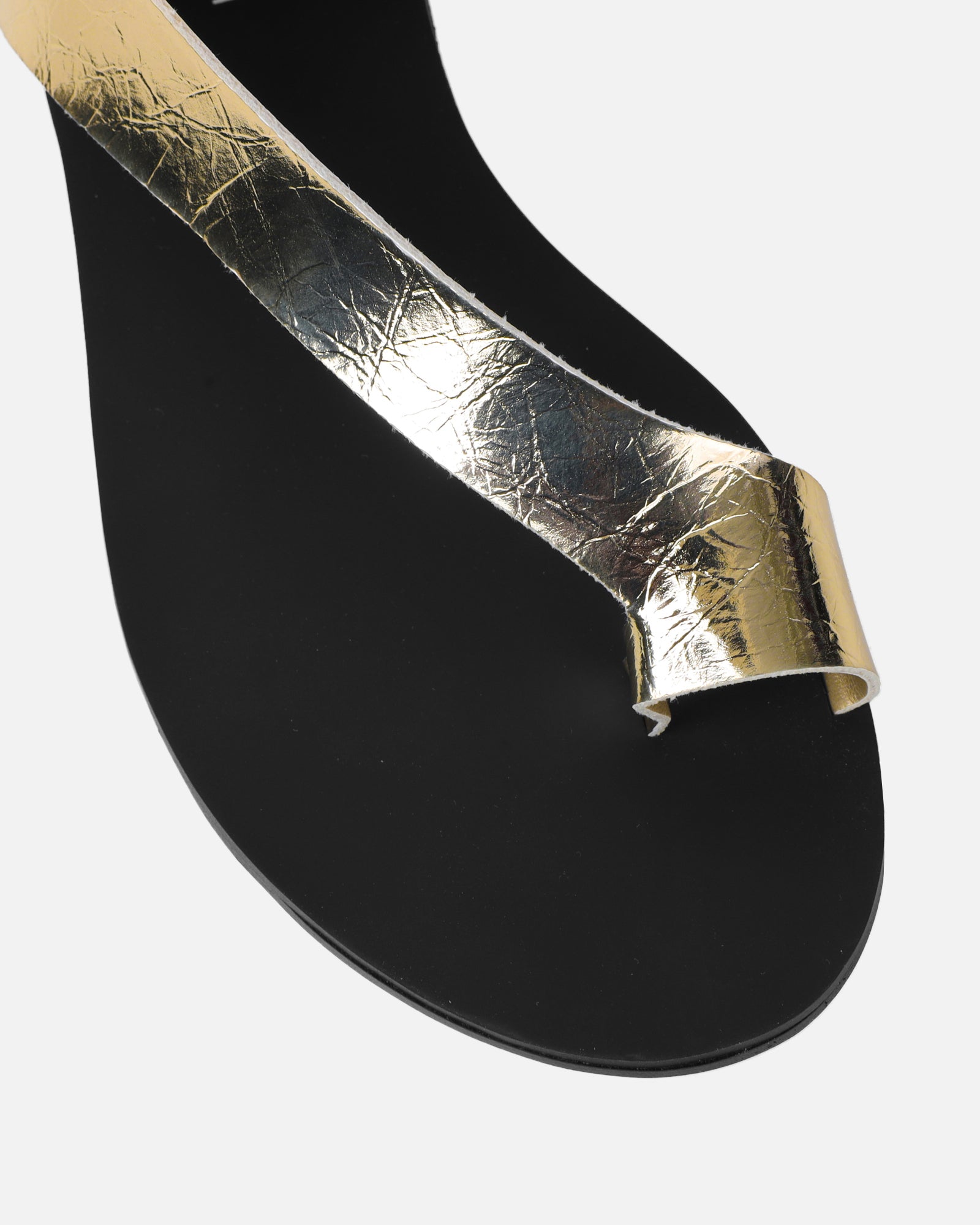 Gypsy Gold Metallic Toe Loop Flat Sandals