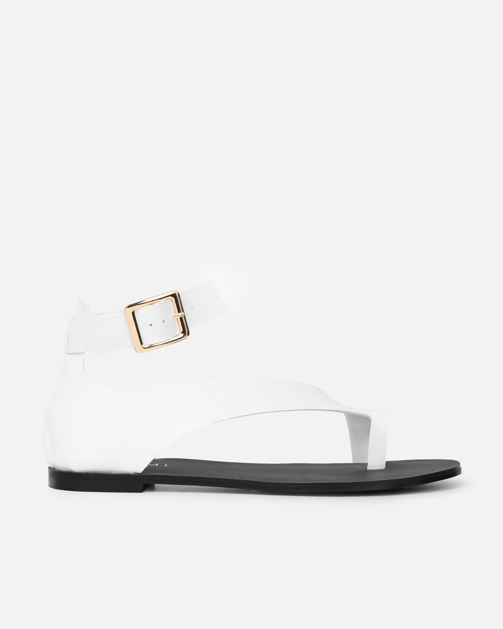 Gypsy White Toe Loop Flat Sandals