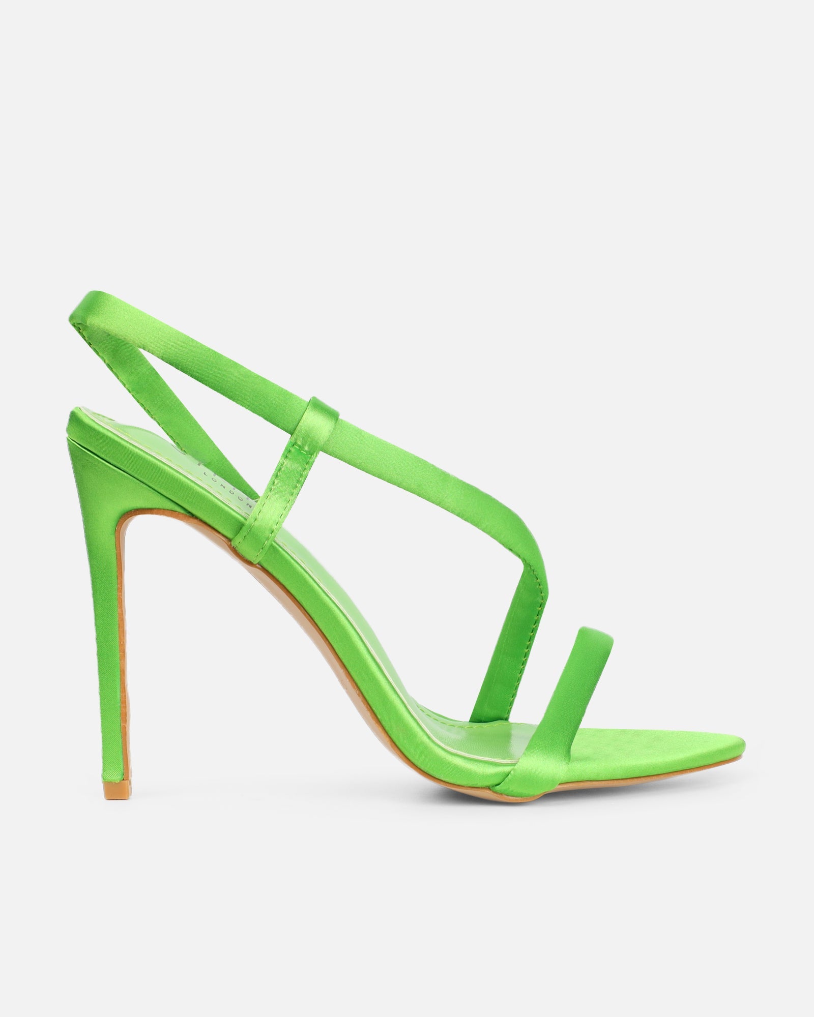 Harlyn Green Satin Padded Heeled Sandals
