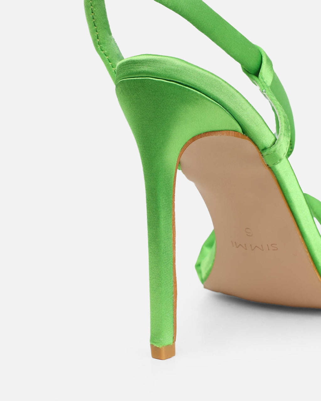 Harlyn Green Satin Padded Heeled Sandals