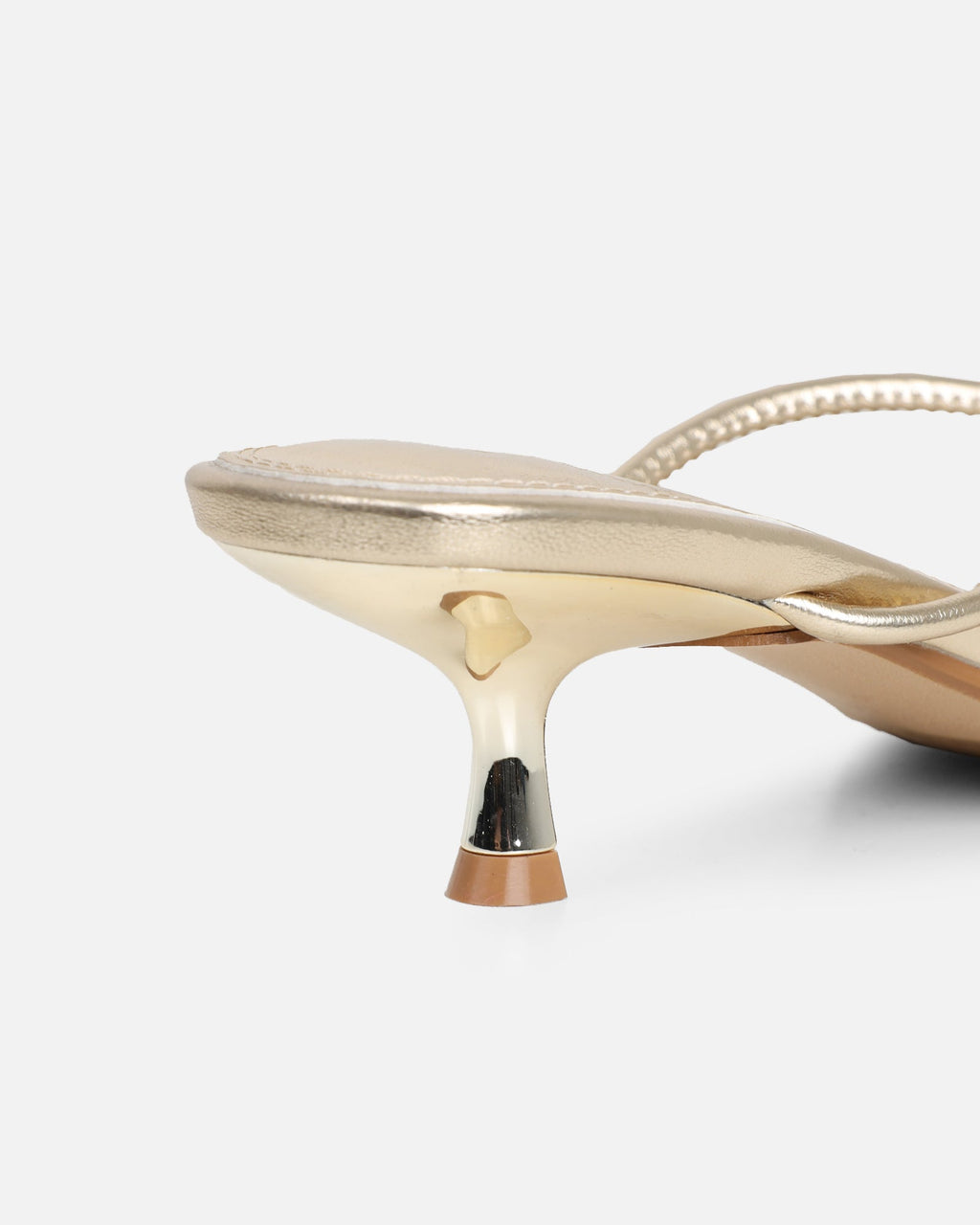 Haylen Gold Metallic Knotted Mules