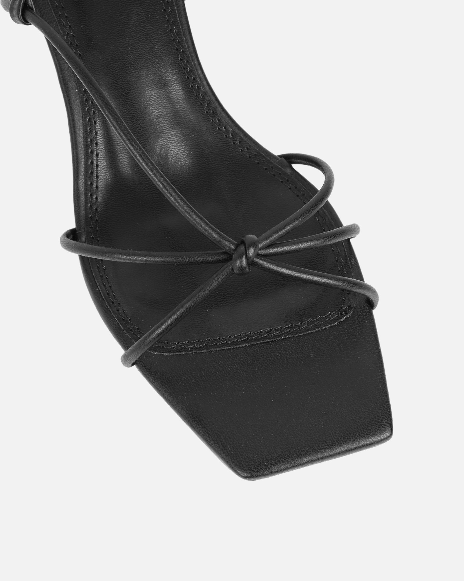 Hanah Black Strappy Kitten Heels