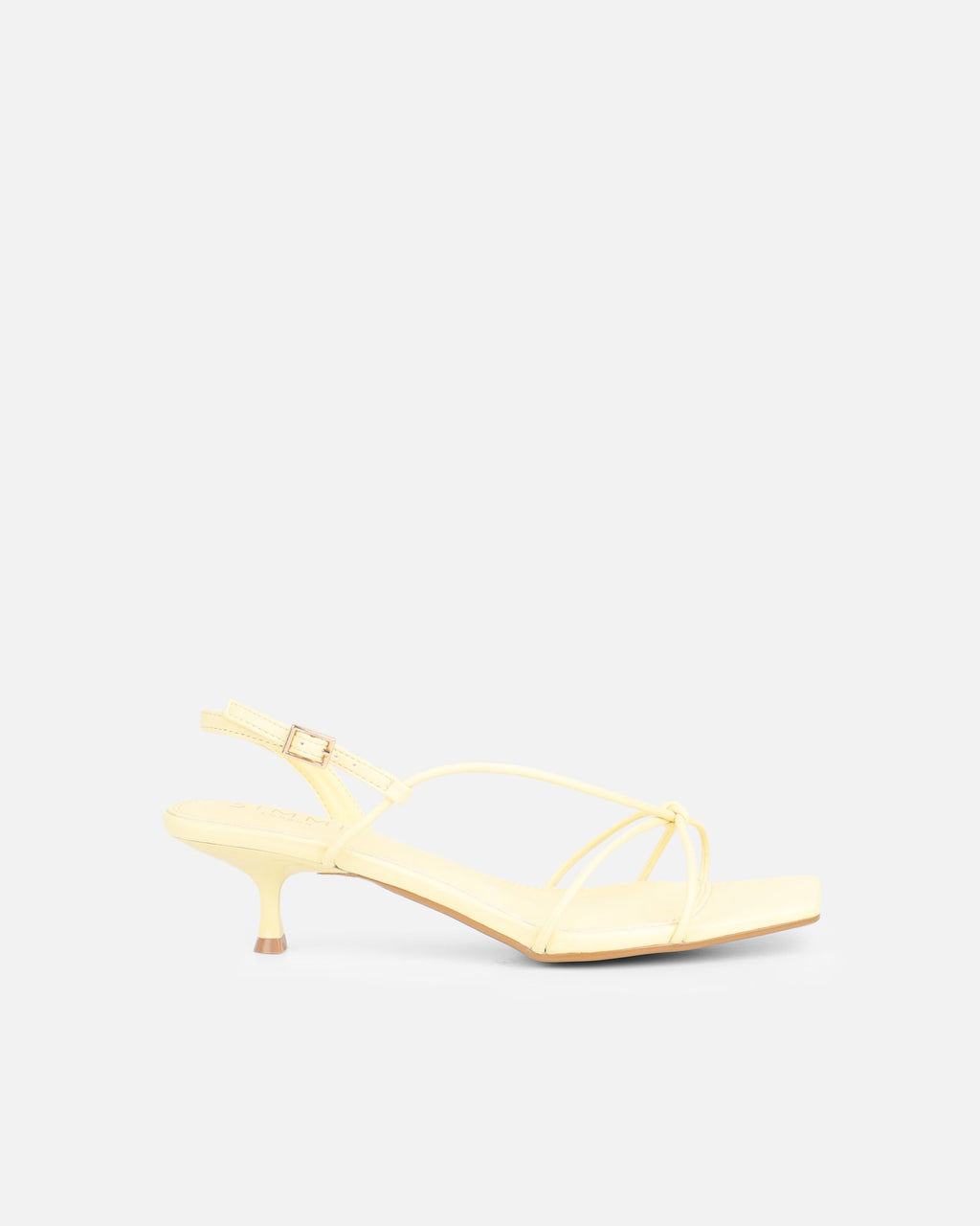 Hanah Lemon Strappy Kitten Heels