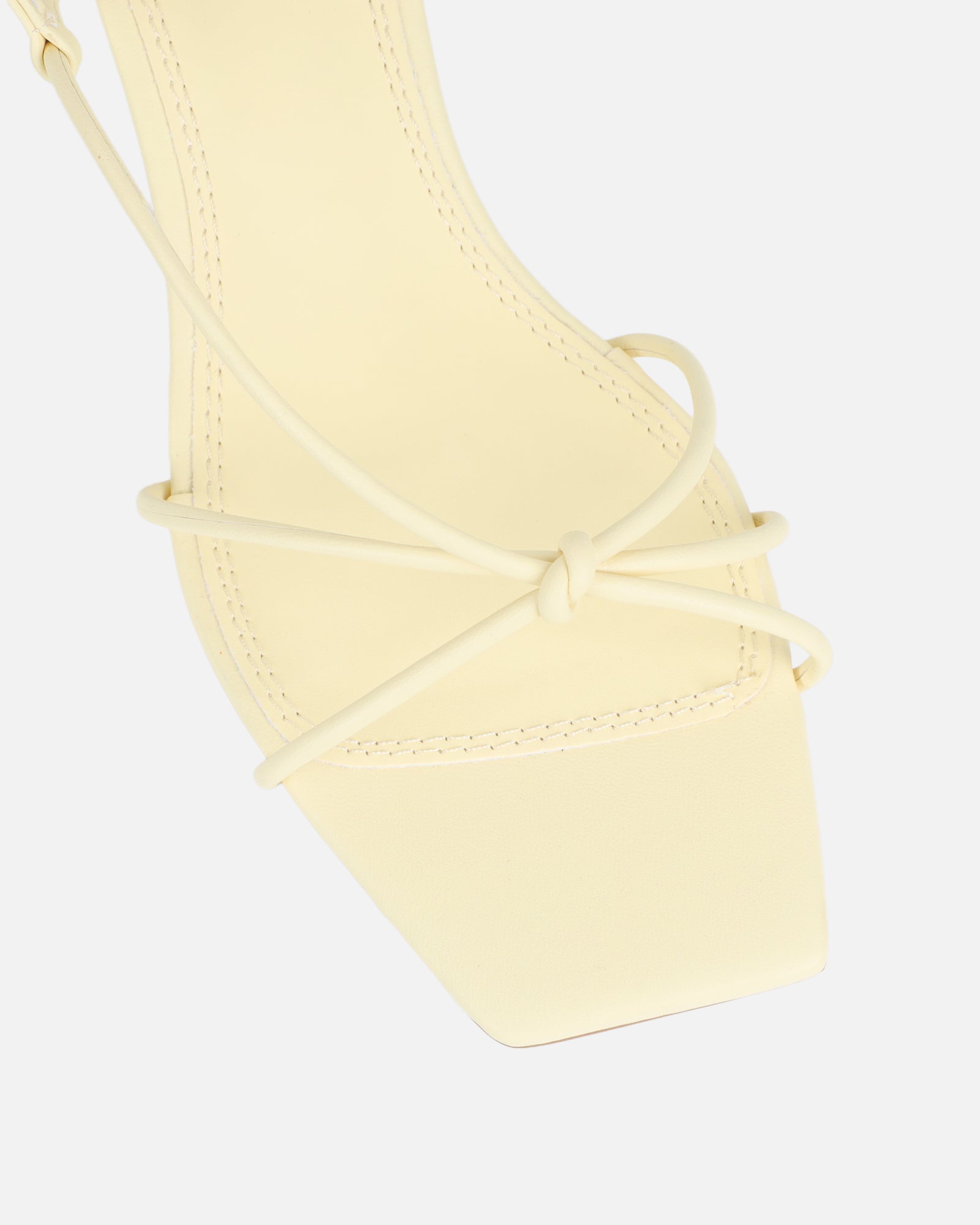 Hanah Lemon Strappy Kitten Heels