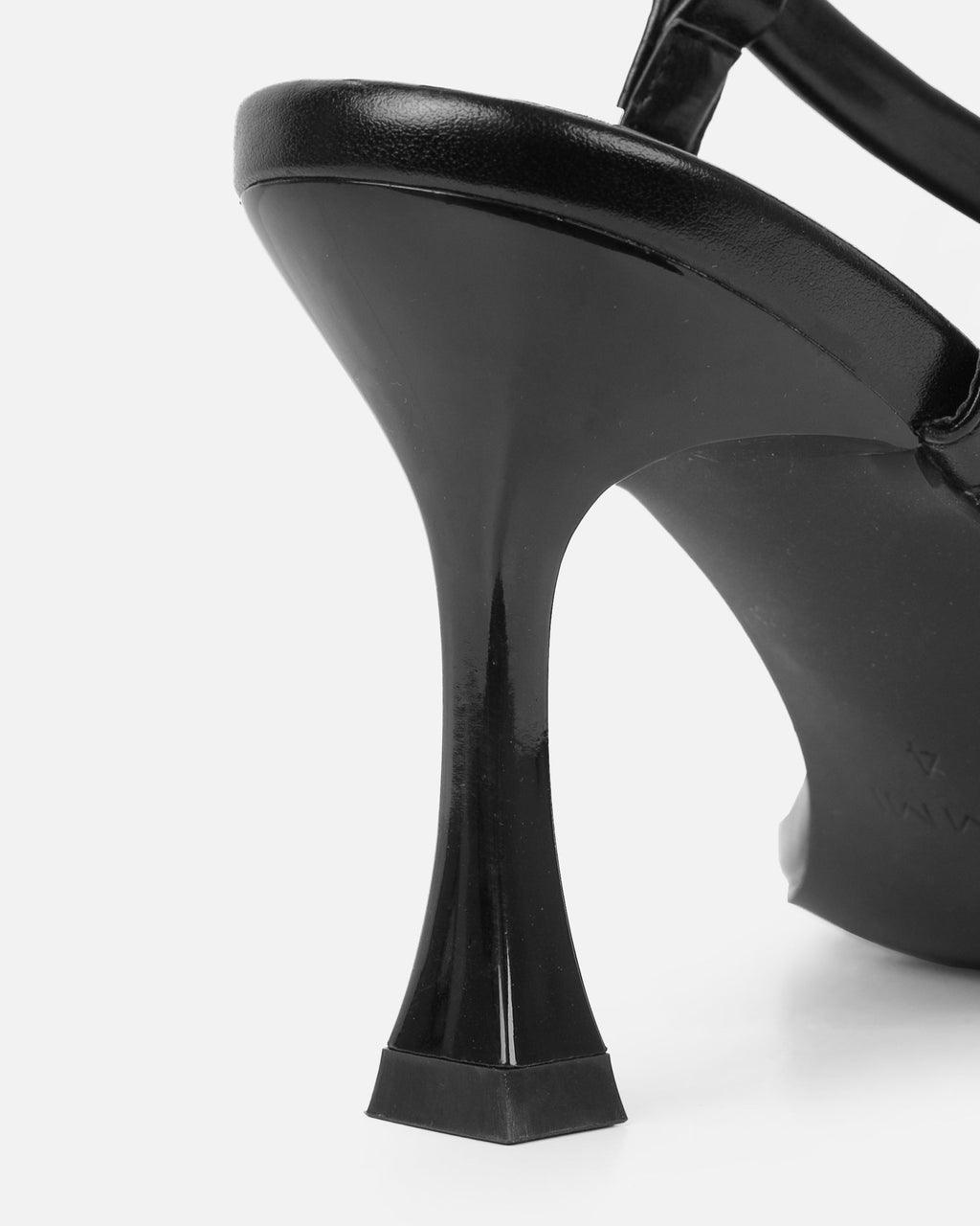 Hazal Black Mid Heeled Sandals