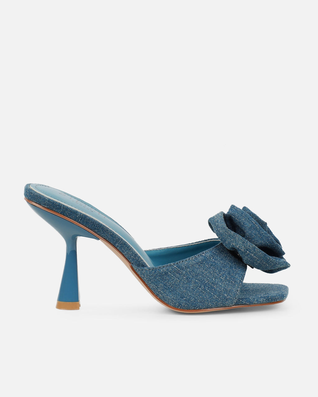 Emberley Blue Denim Flower Heeled Sandals