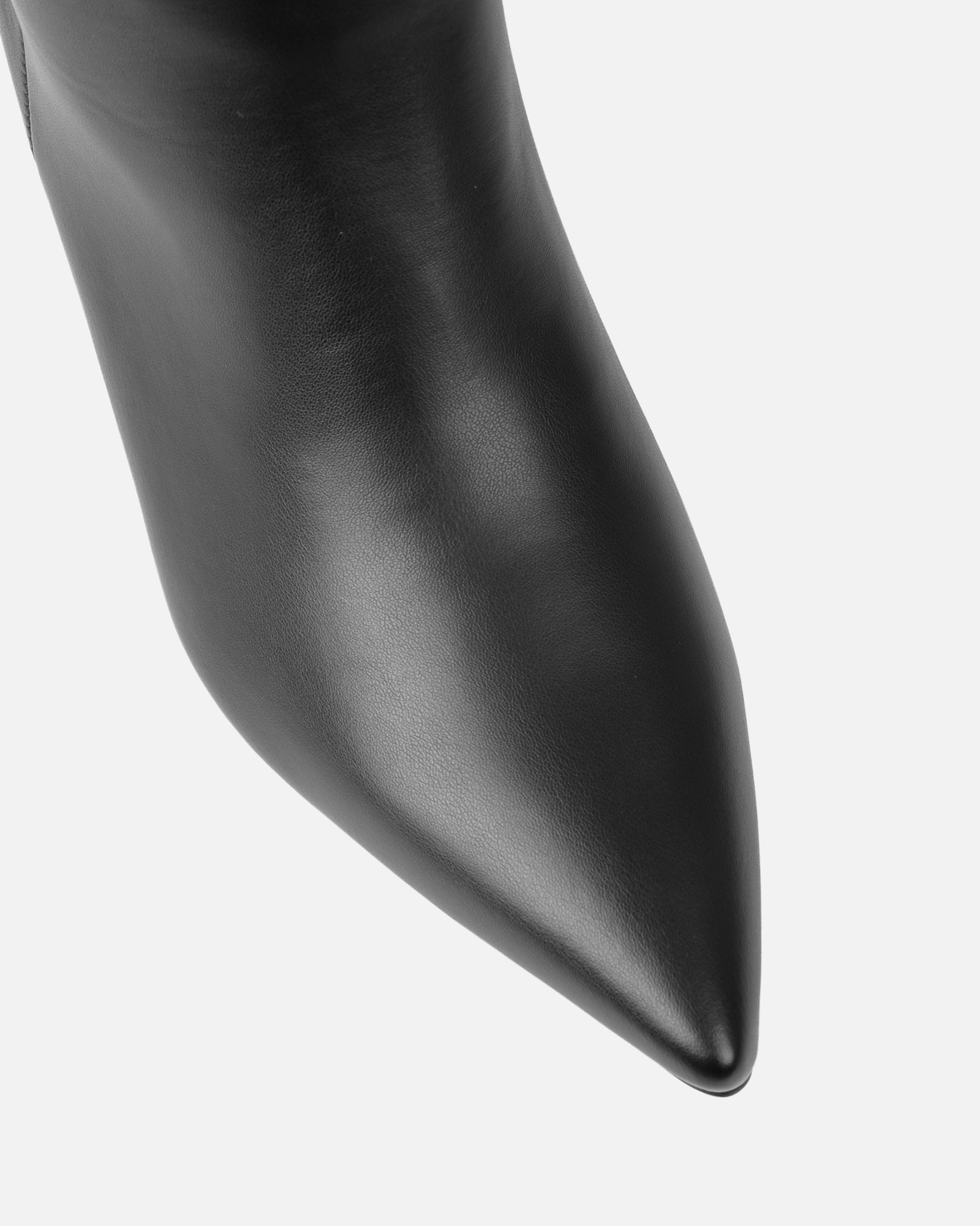 Huxton Black Pull On Low Heeled Knee High Boots