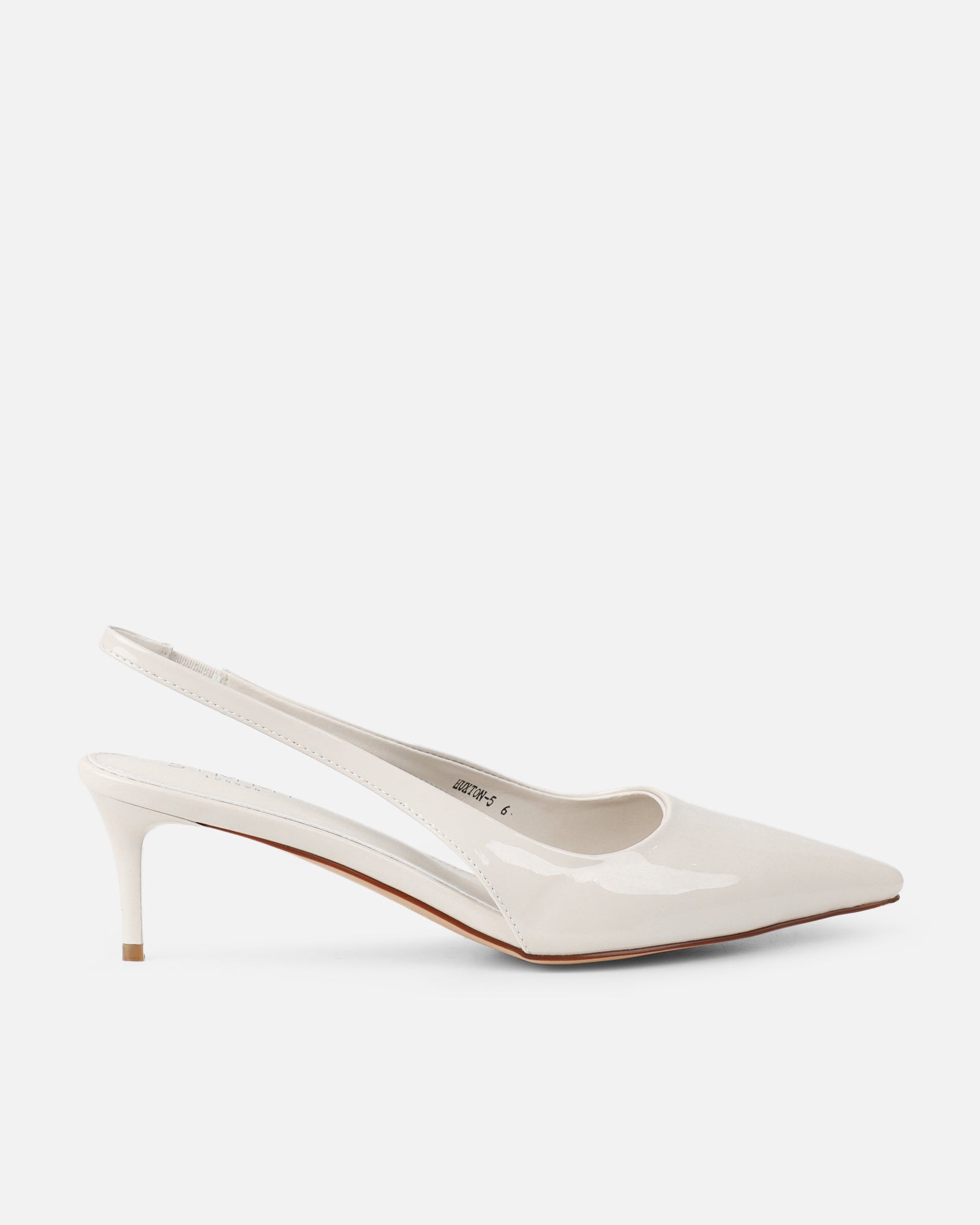 Cecily Stone Patent Low Sling Back Court Shoes