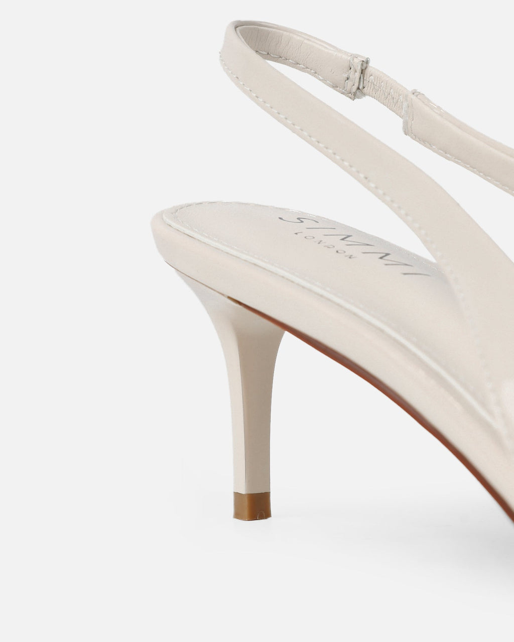 Cecily Stone Patent Low Sling Back Court Shoes