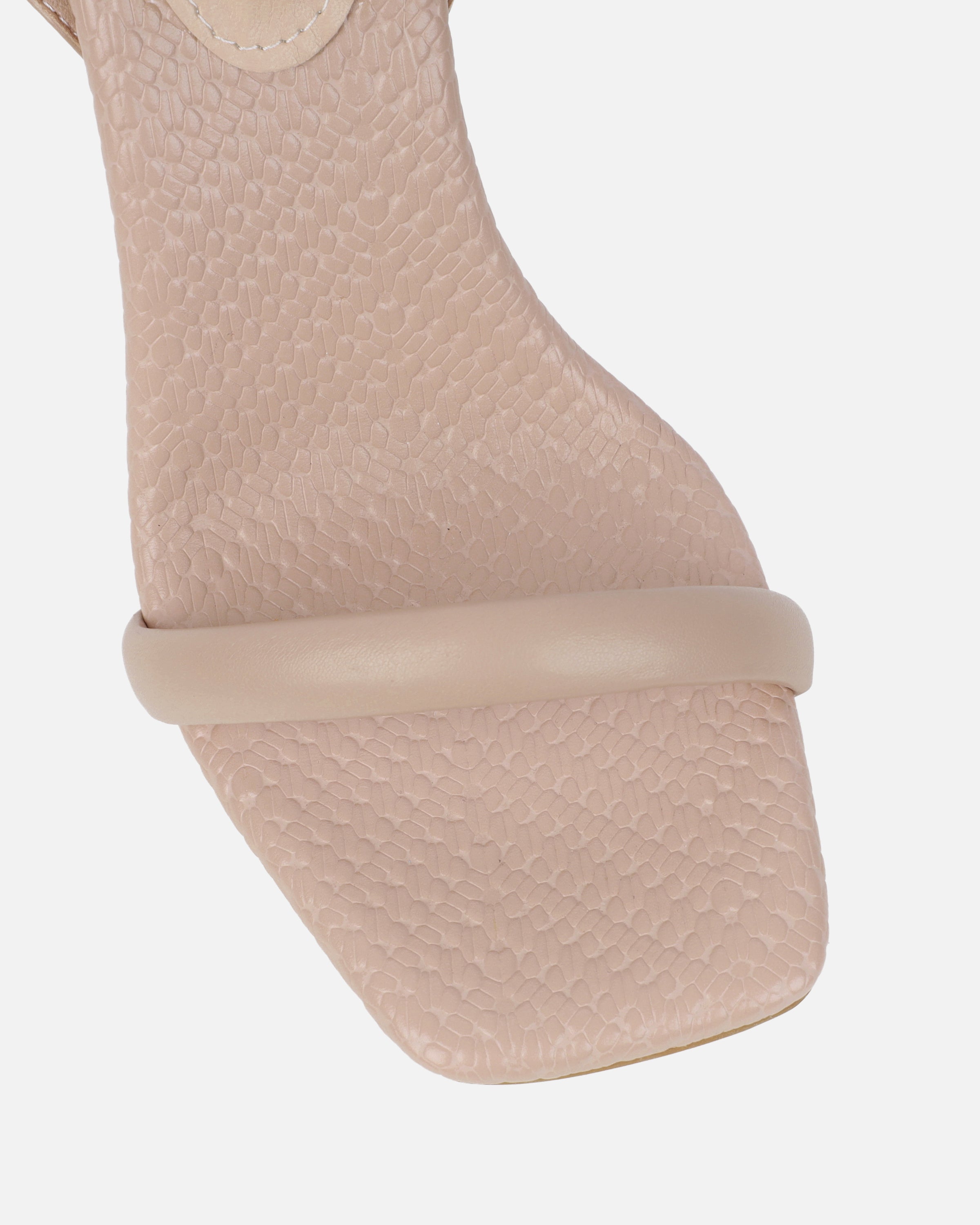 Inara Nude Sculptural Heeled Sandals
