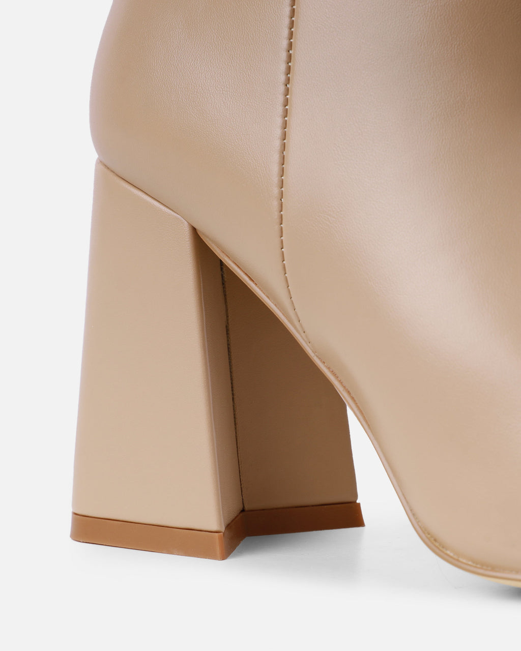 Jameson Dark Nude Mid Heeled Ankle Boots