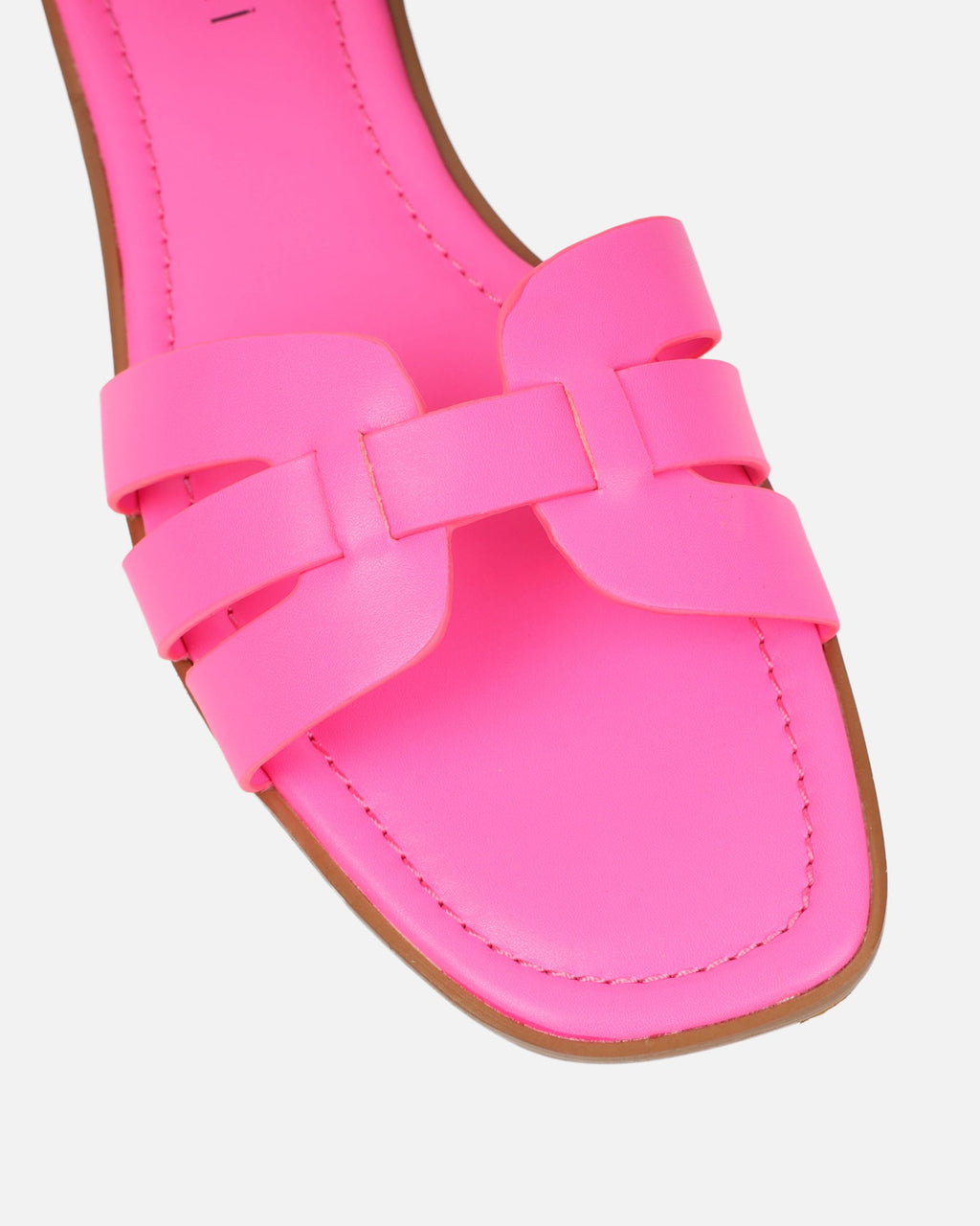 Jorja Bright Pink Slip On Flat Sandals