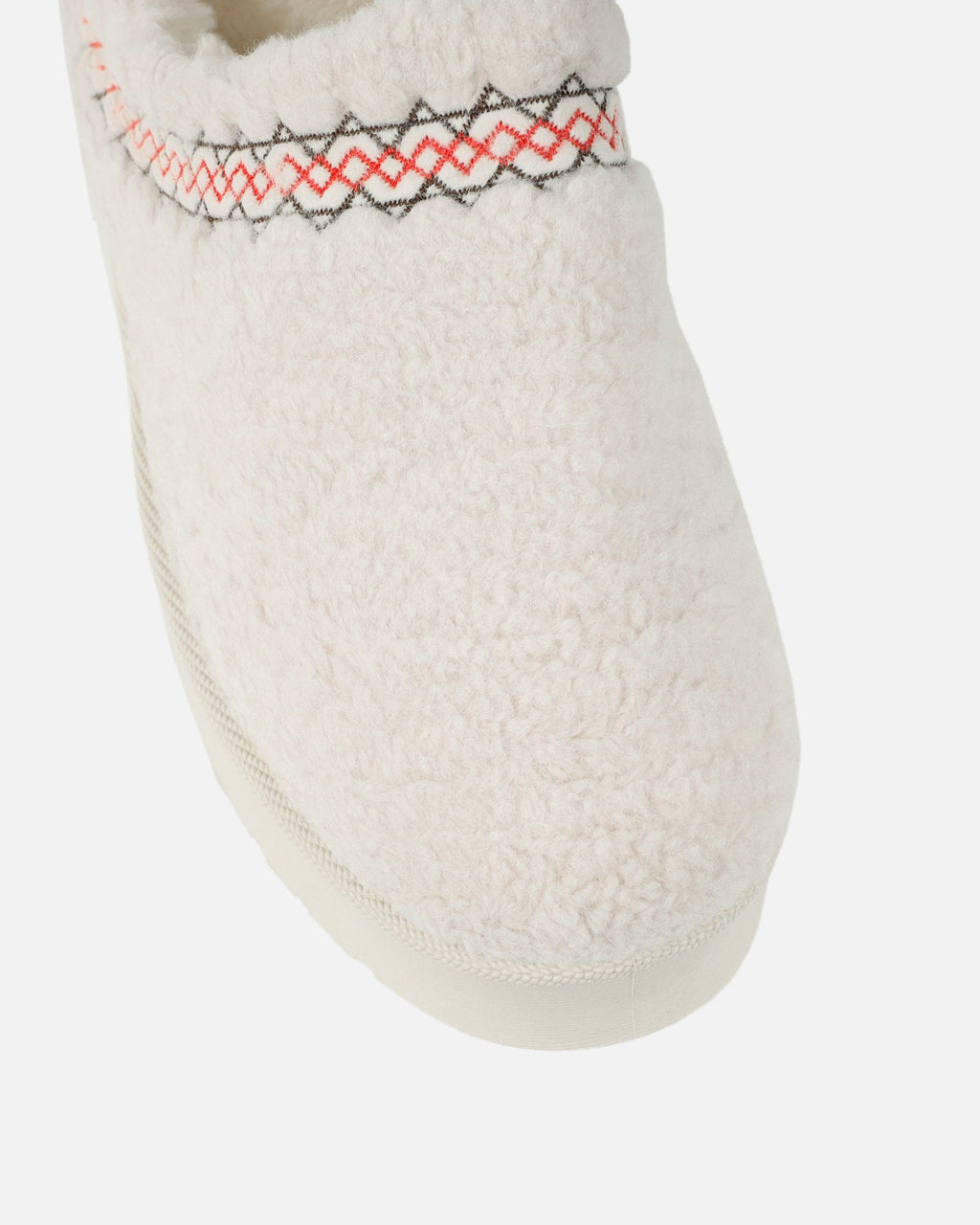 Kail Cream Teddy Faux Fur Flatform Slides