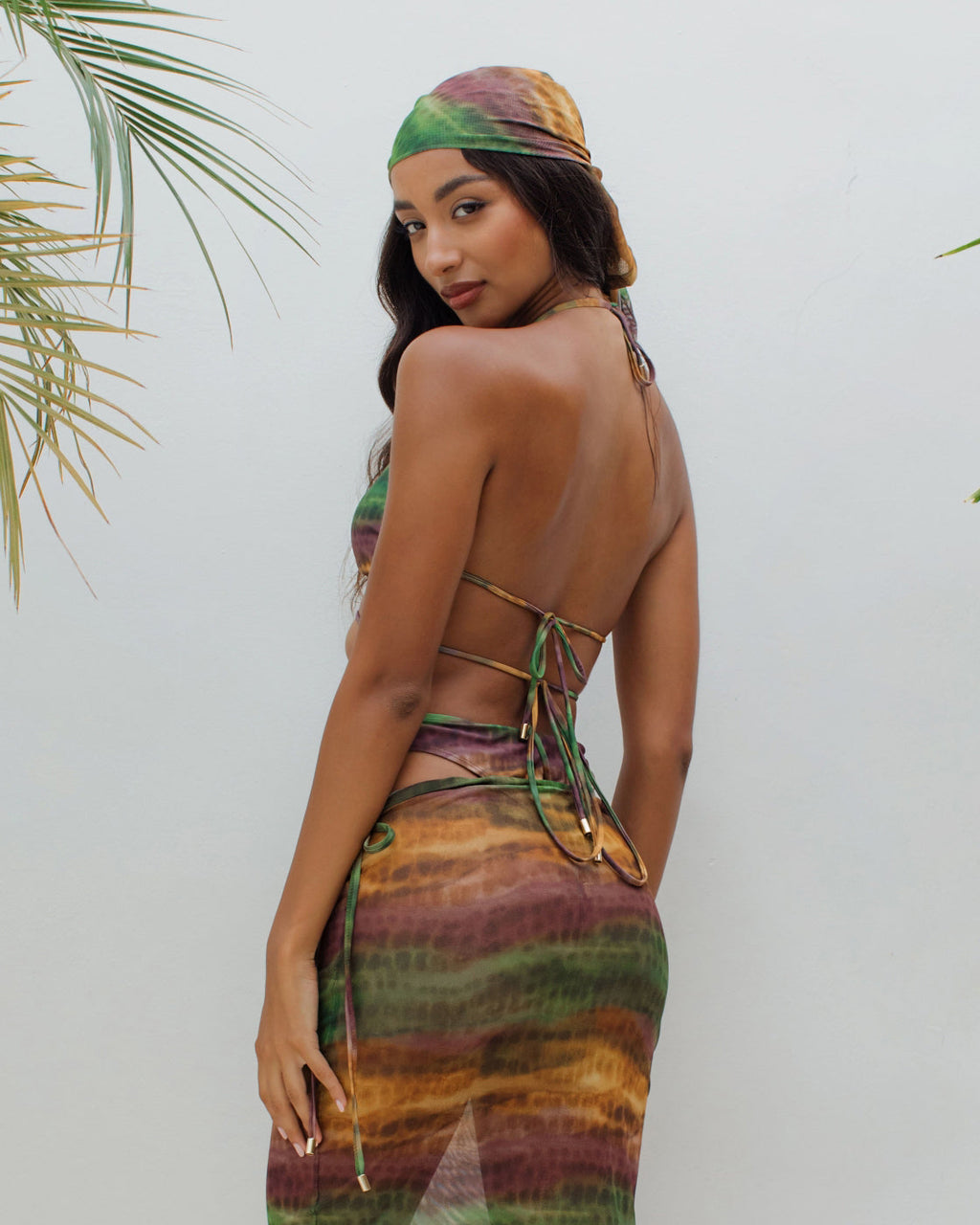 Nalele Animal Print Trim Detail Bikini Top