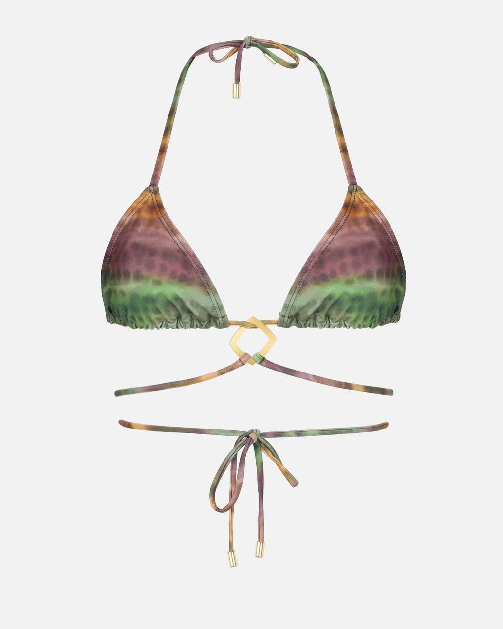 Nalele Animal Print Trim Detail Bikini Top