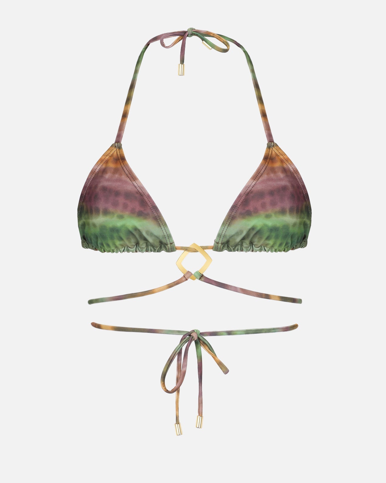 Nalele Animal Print Trim Detail Bikini Top