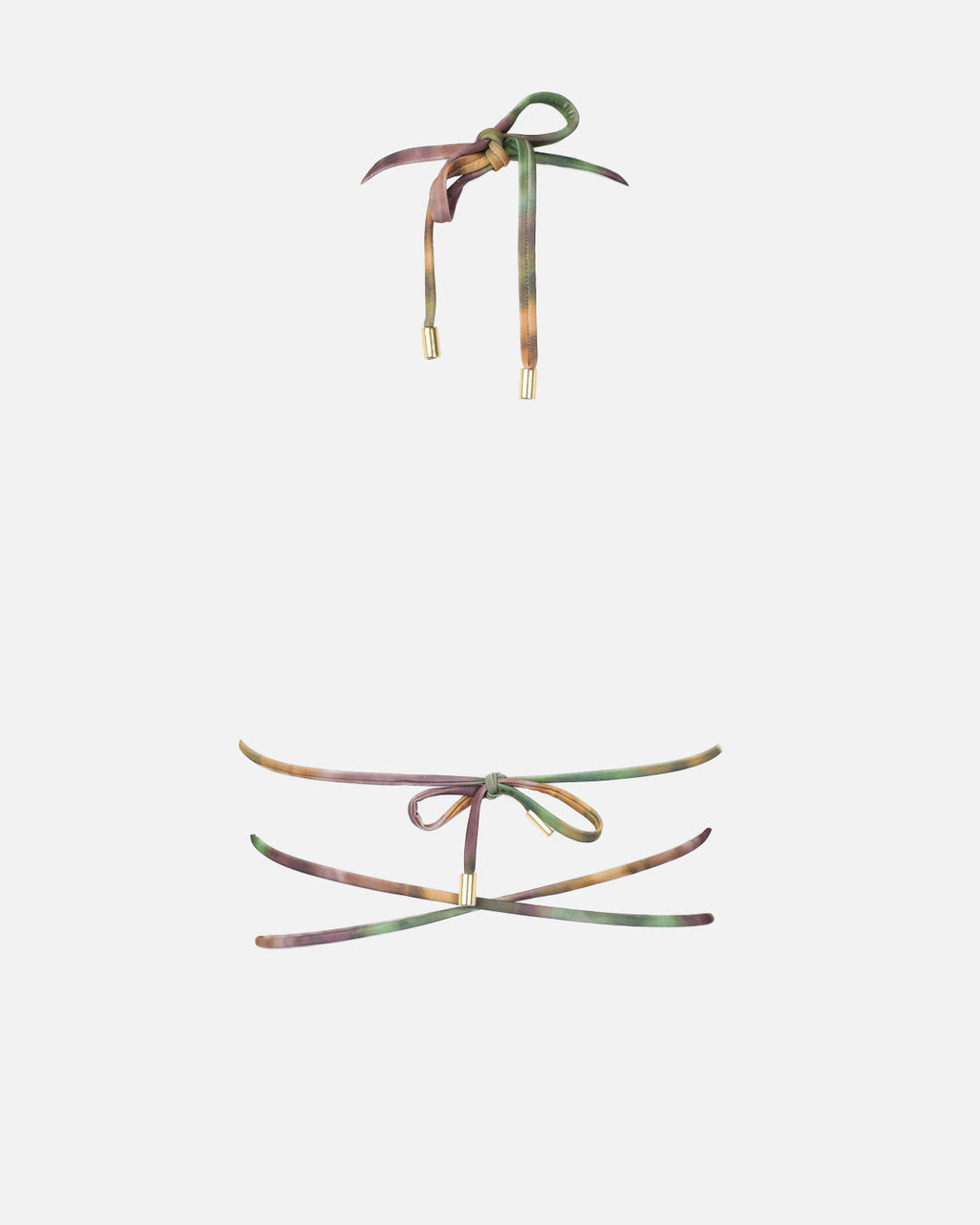 Nalele Animal Print Trim Detail Bikini Top