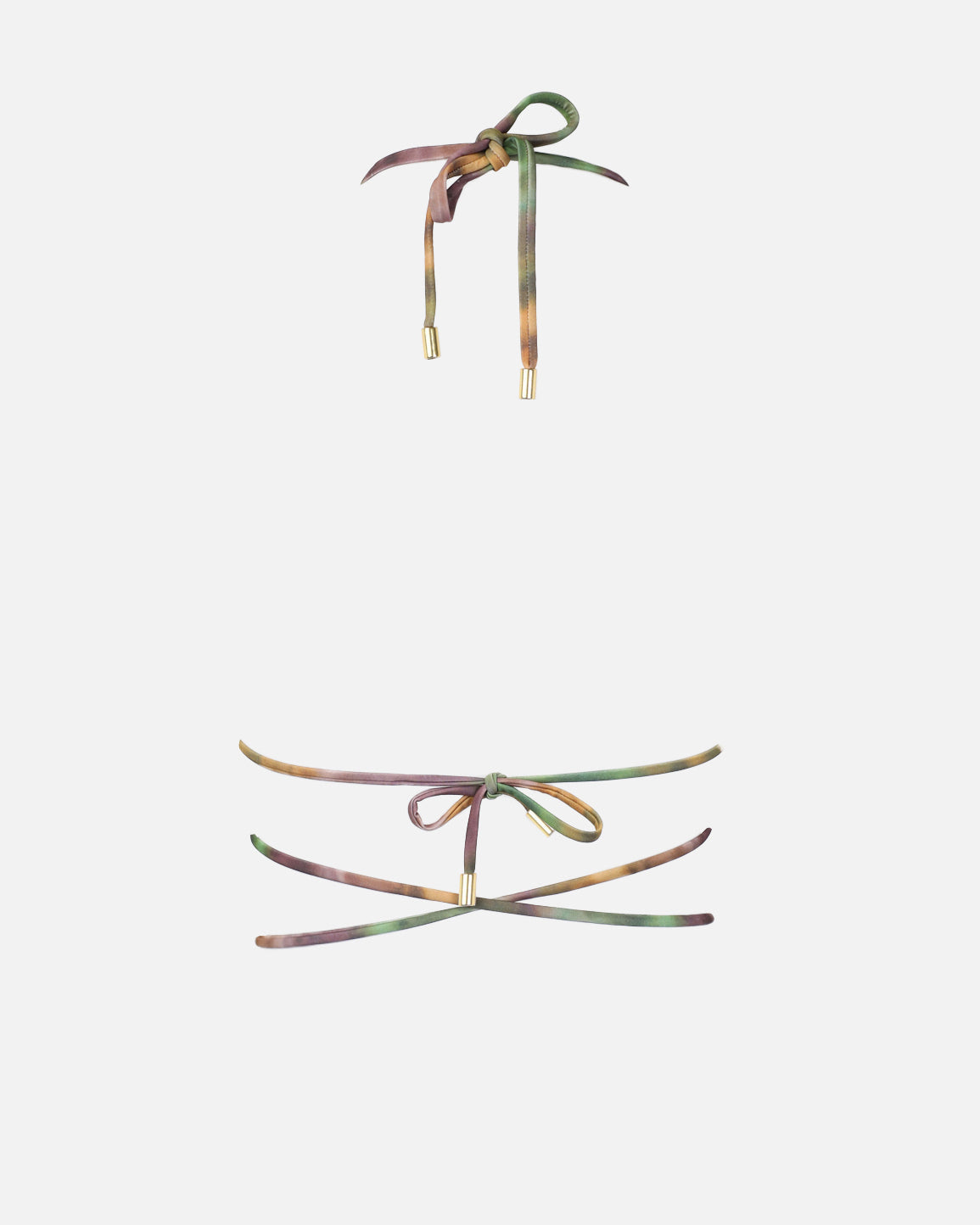 Nalele Animal Print Trim Detail Bikini Top