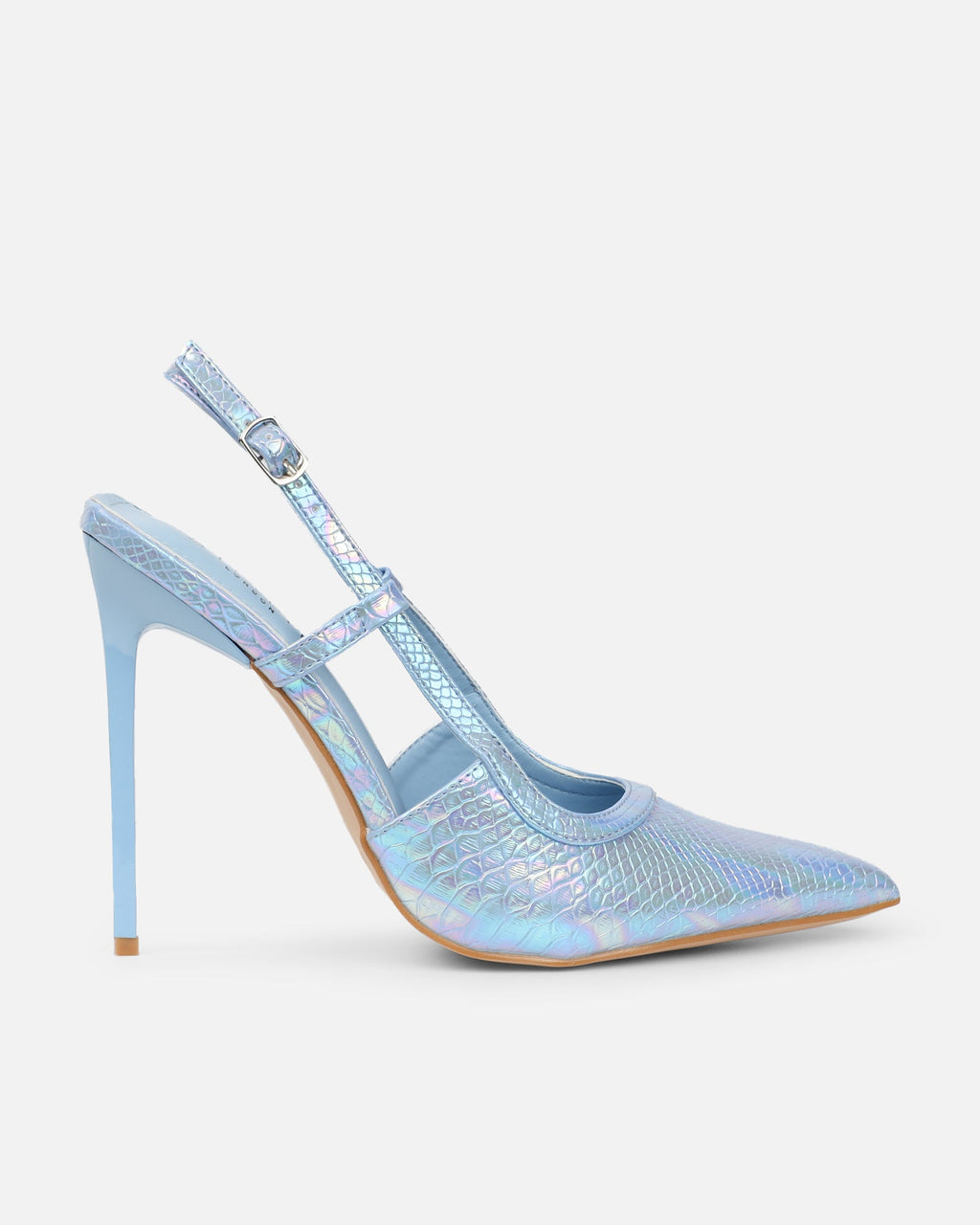 Lalli Blue Snake Effect Court Shoes