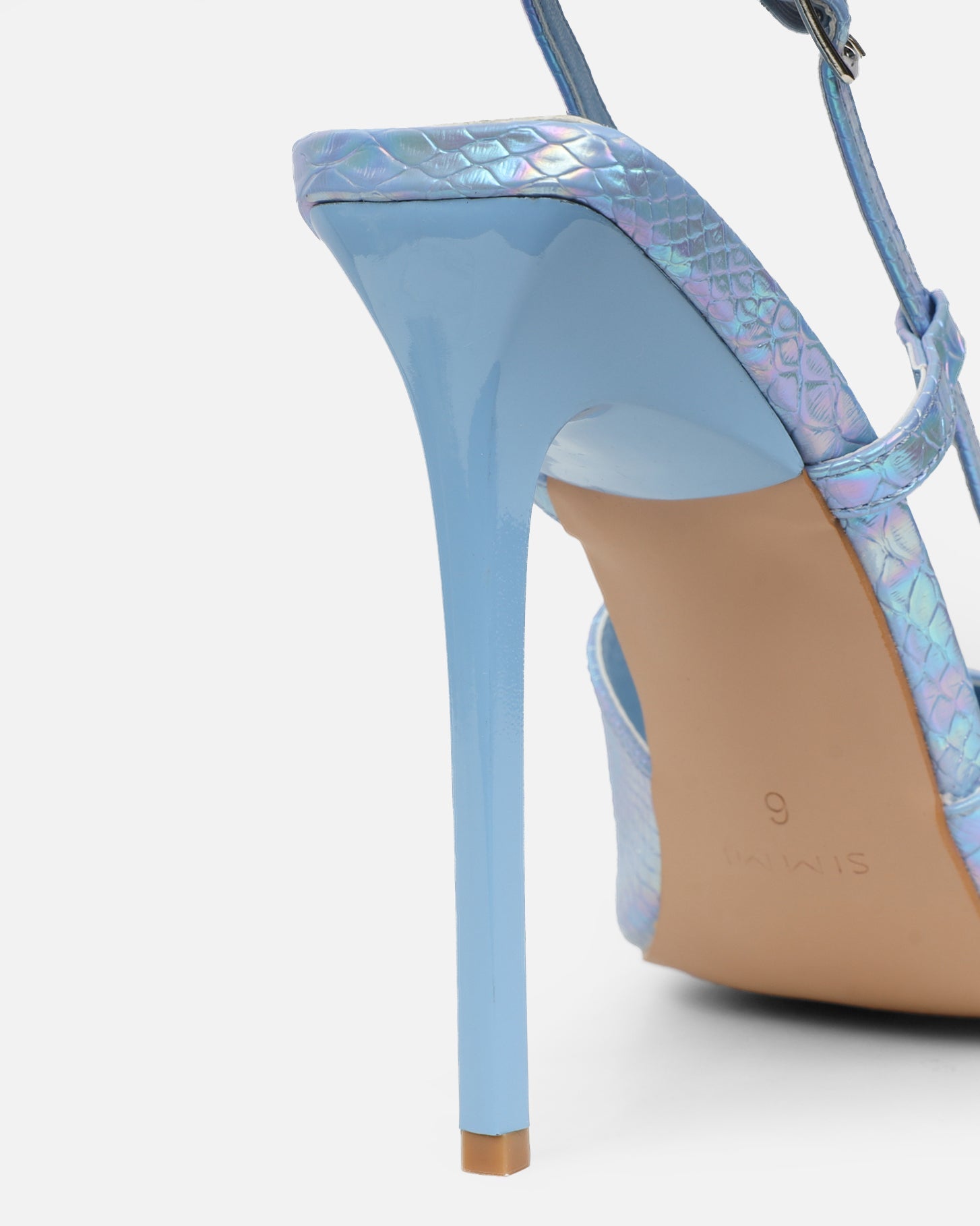 Lalli Blue Snake Effect Court Shoes