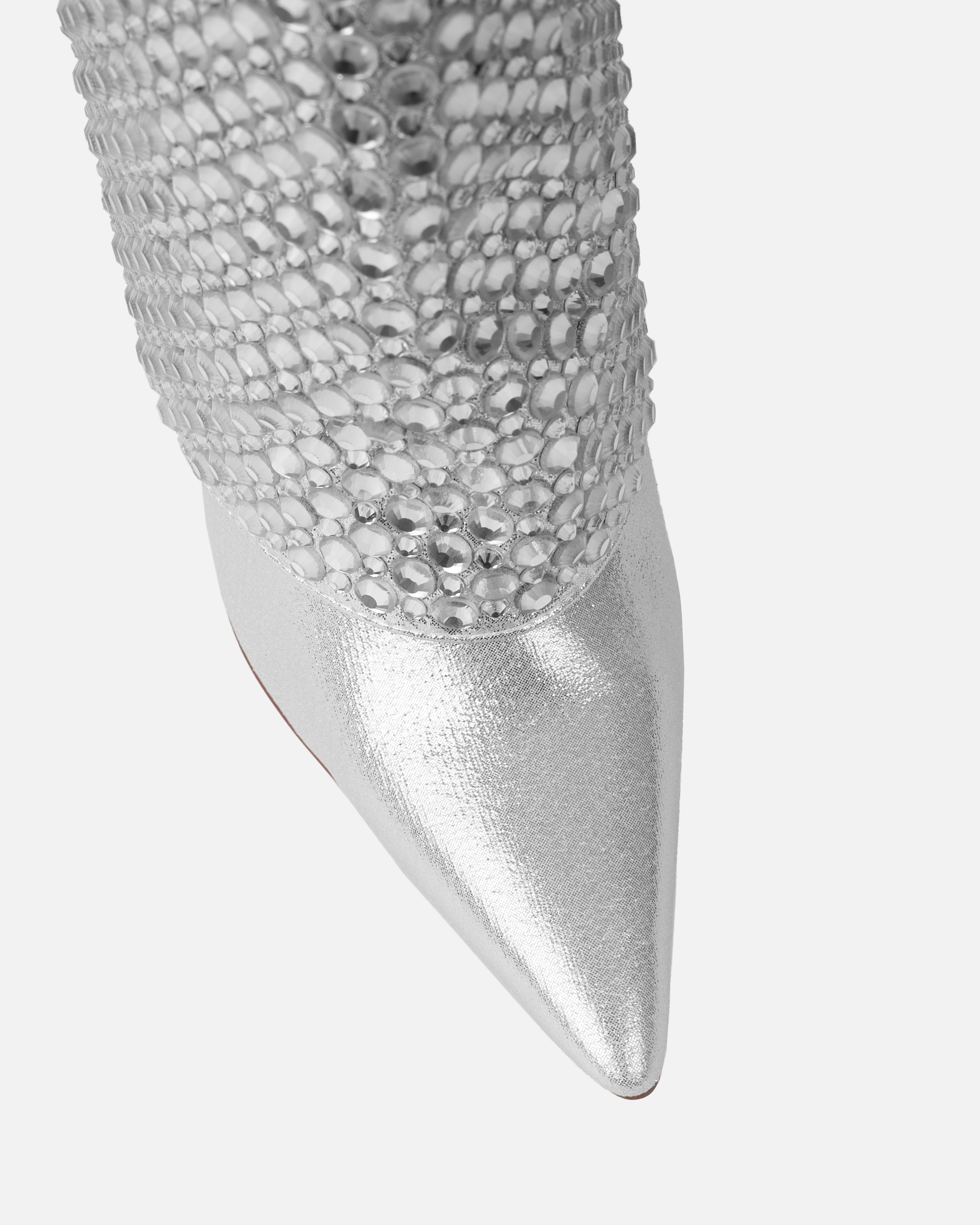 Law Silver Shimmer Diamante Fold Over Boots