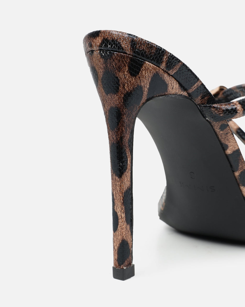 Zuleta Leopard Snake Stiletto Heeled Mules