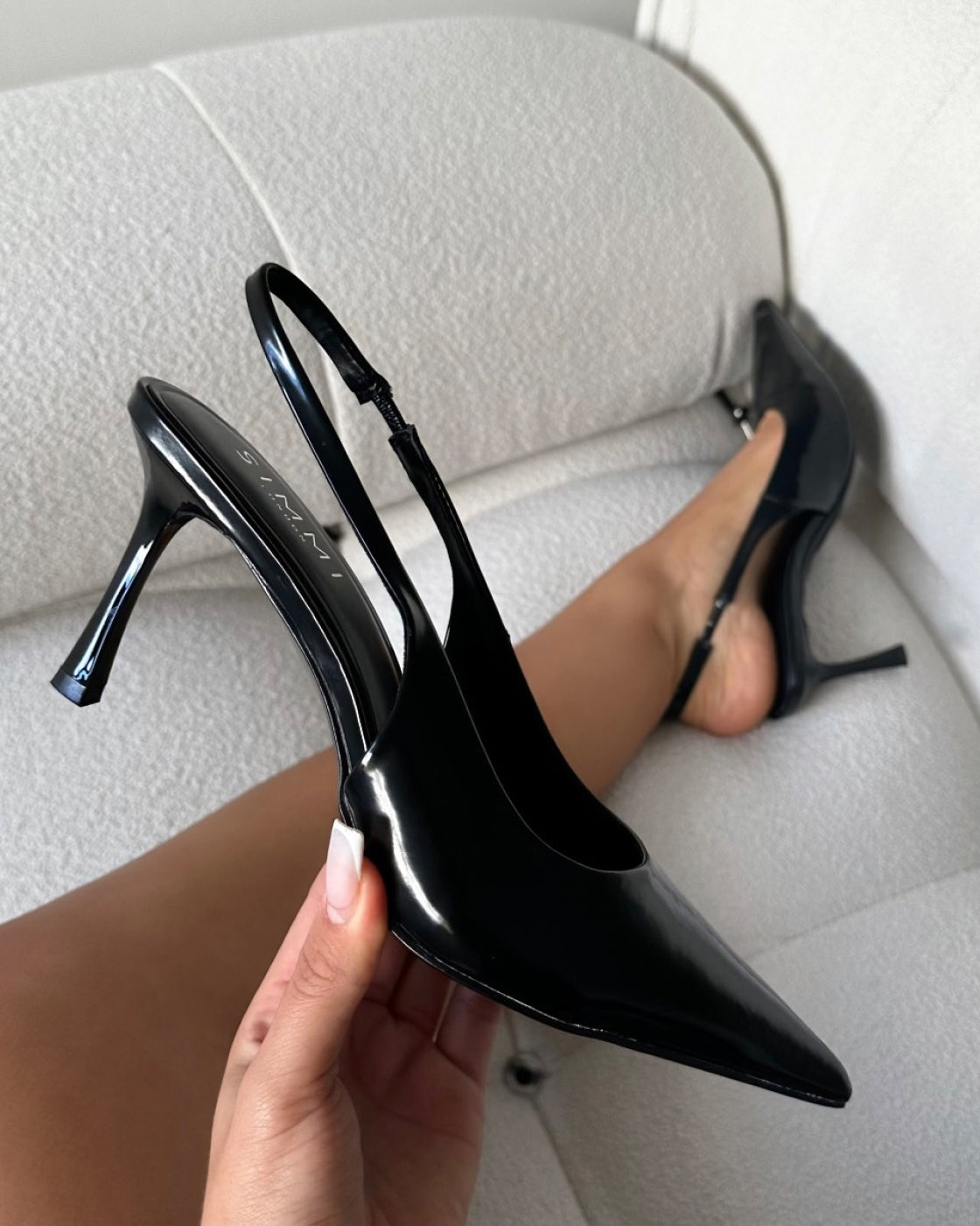 Liorra Black Box Sling Back Court Shoes