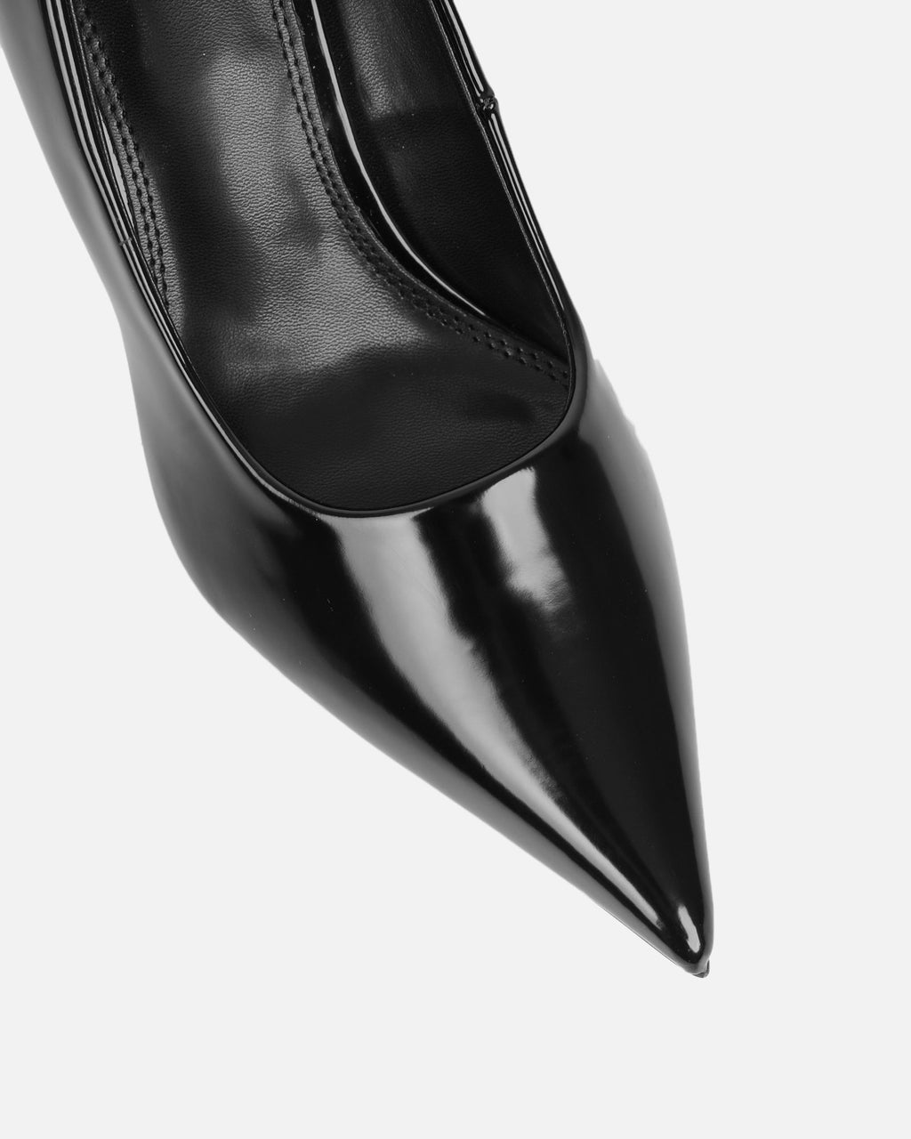 Luka Black Low Heeled Court Shoes