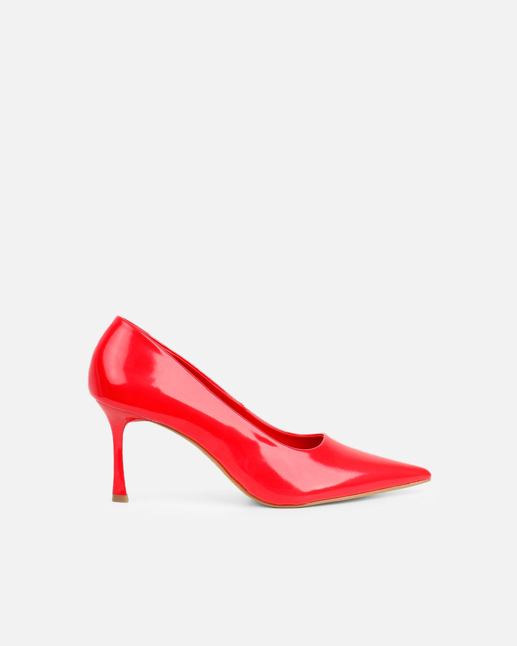 Luka Red Low Heeled Court Shoes
