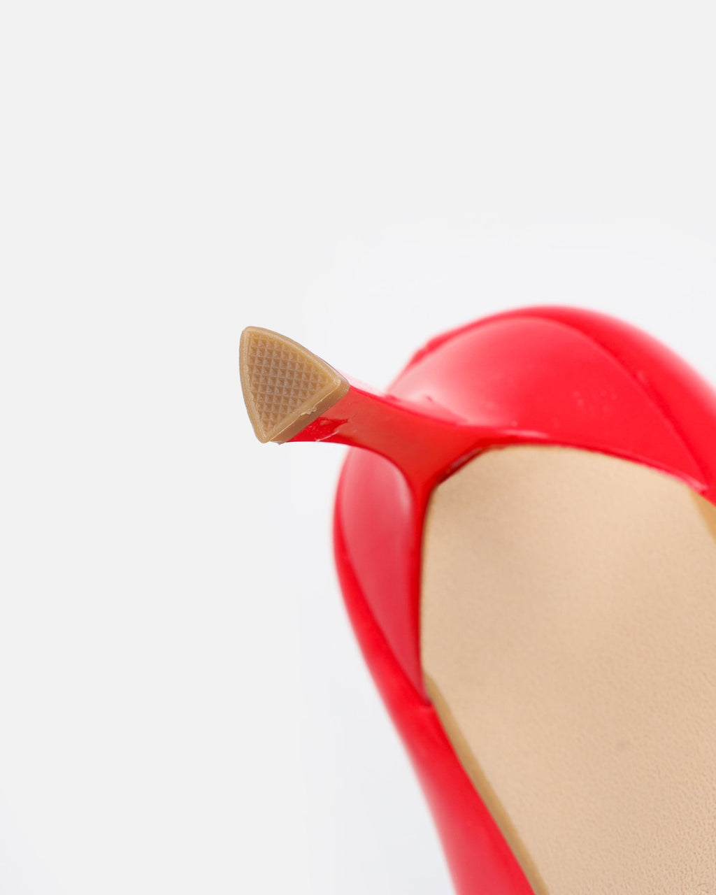 Luka Red Low Heeled Court Shoes