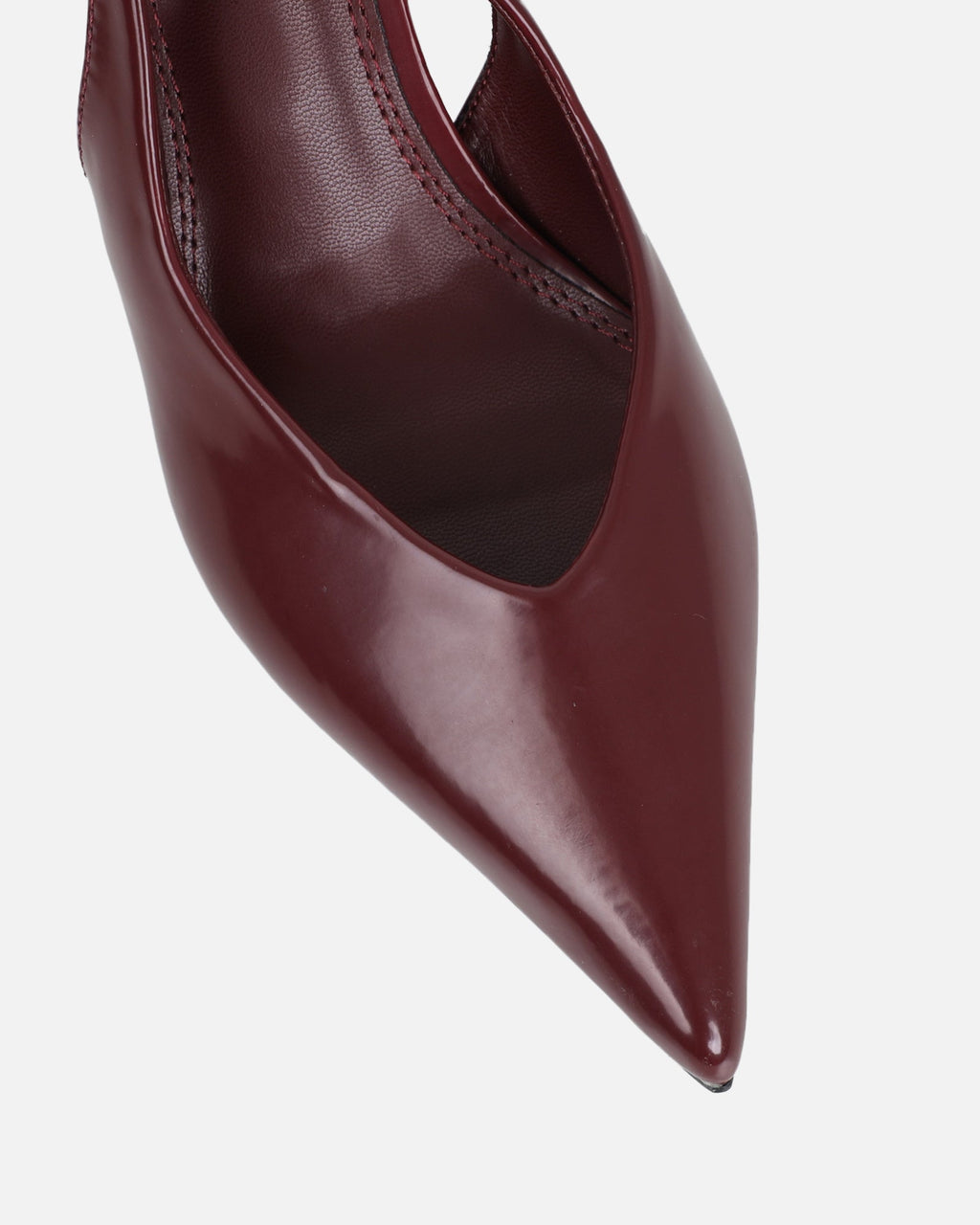Layana Burgundy Box Slingback Court Shoes
