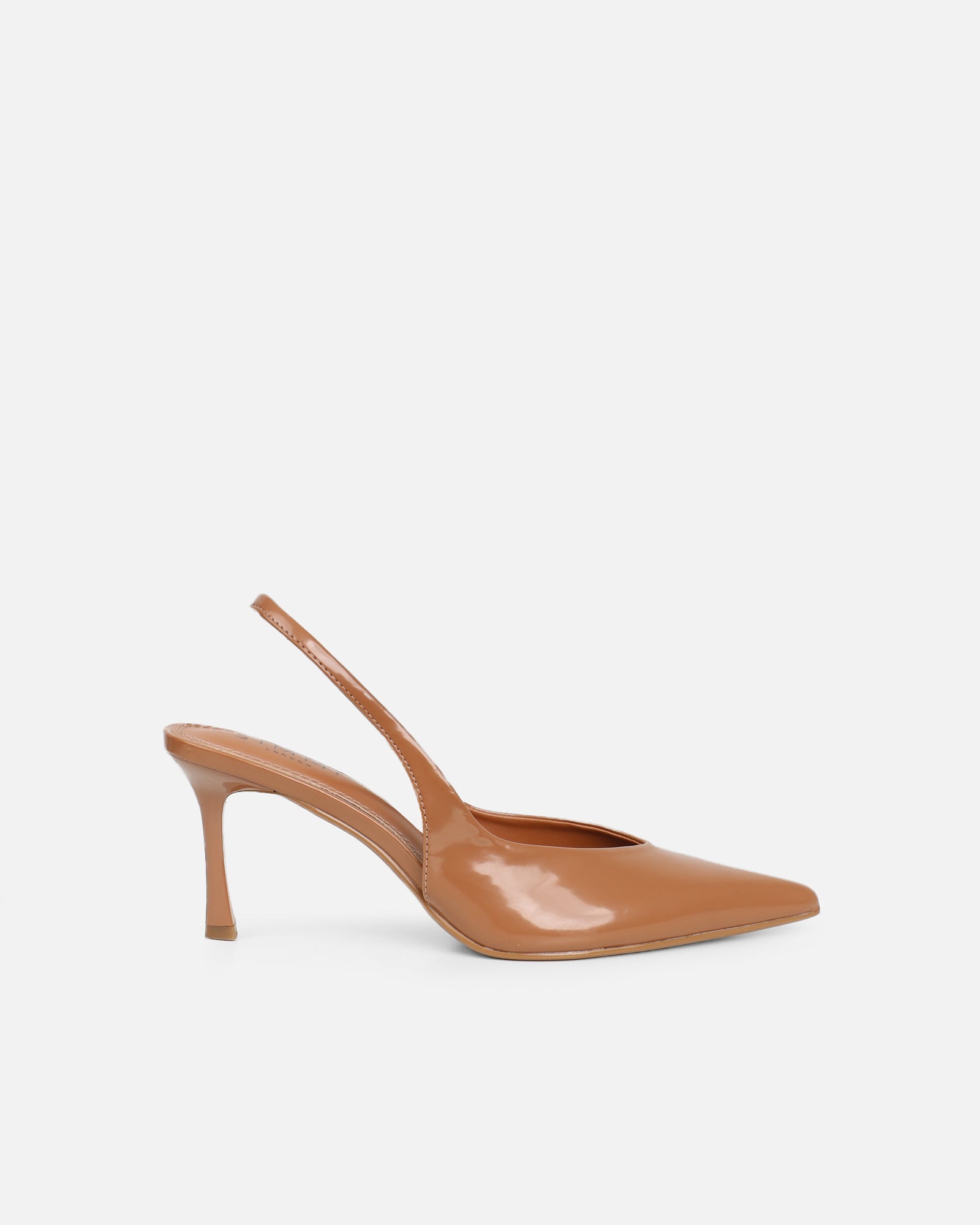 Layana Camel Box Slingback Court Shoes
