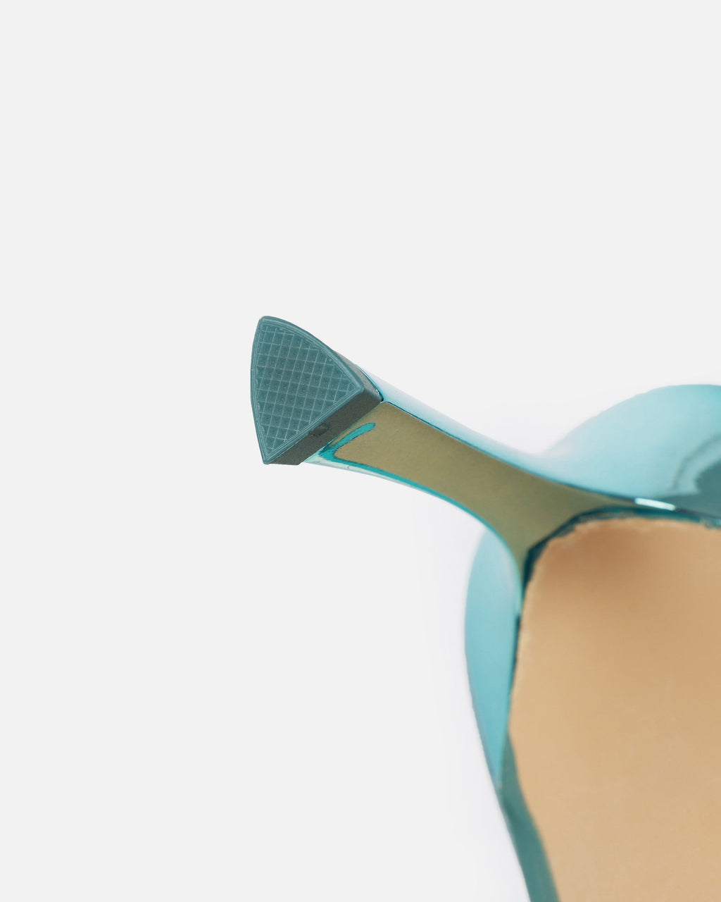 Lilliani Light Blue Mirror Diamante Trim Sling Back Court Shoes