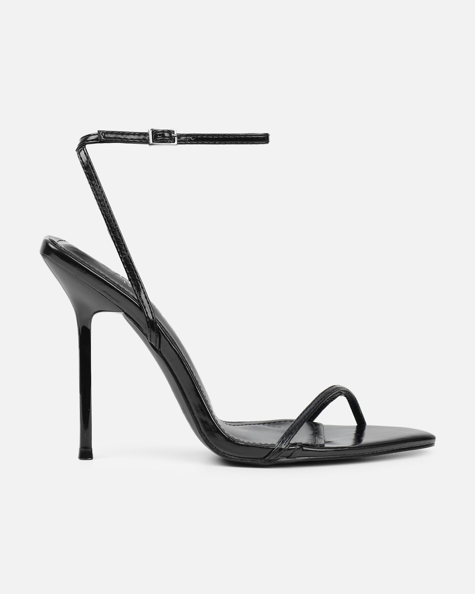 Layne black strappy heeled sandals