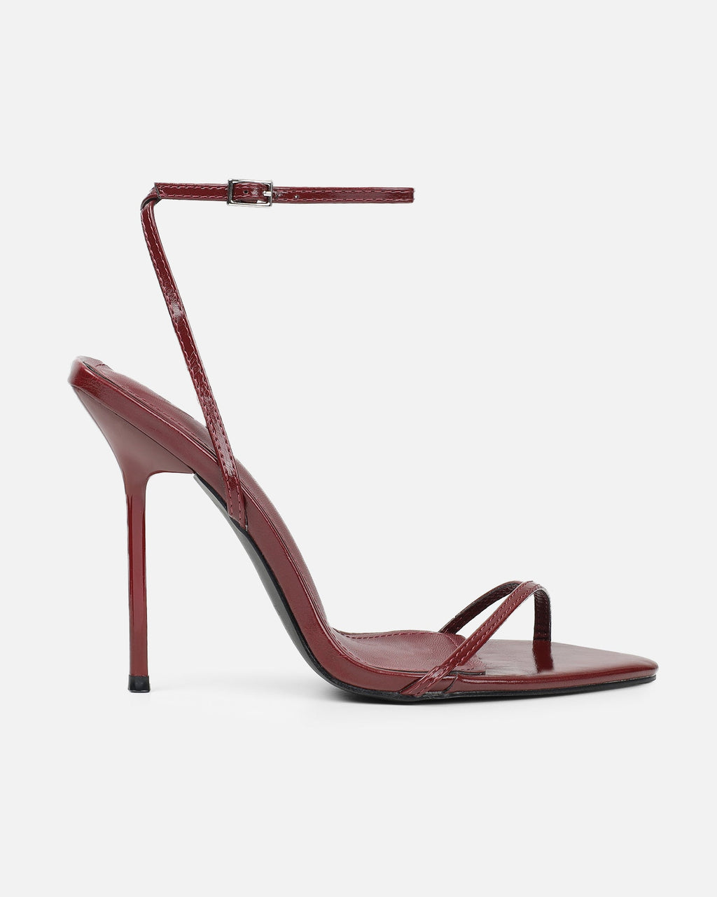 Layne burgundy strappy heeled sandals
