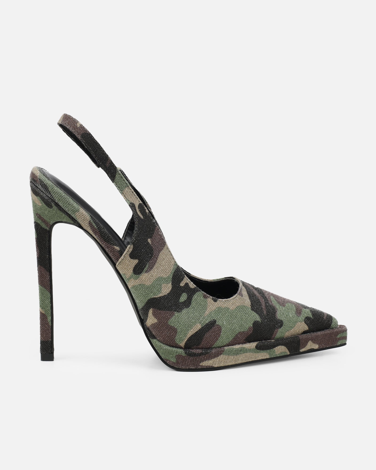 Kandie Green Camo Sling Back Court Shoes