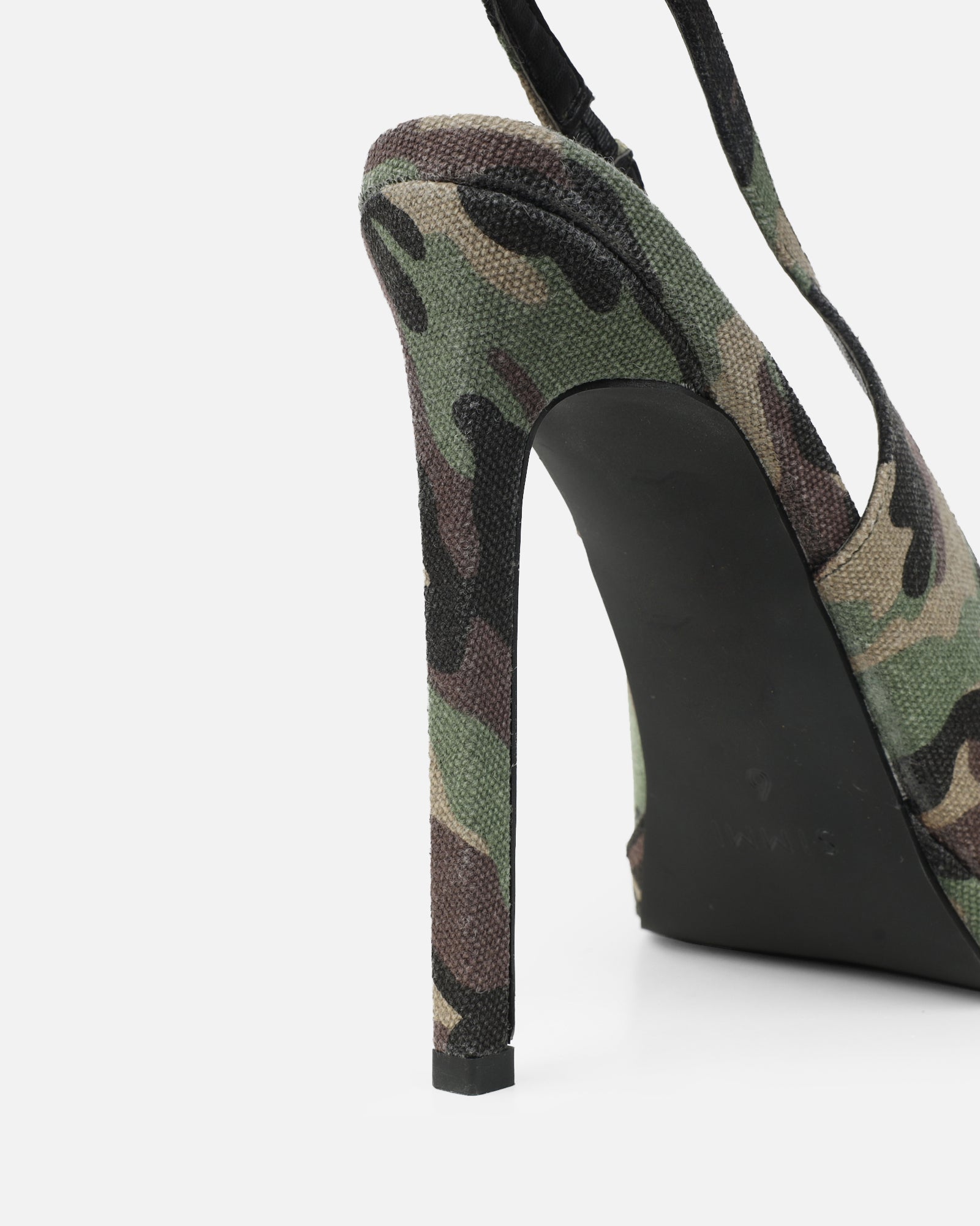 Kandie Green Camo Sling Back Court Shoes
