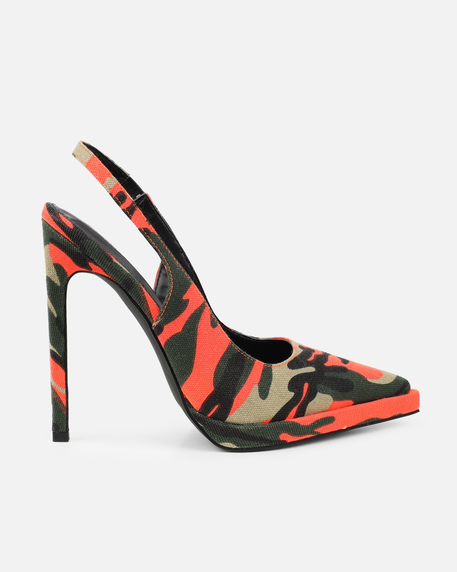 Kandie Orange Camo Sling Back Court Shoes