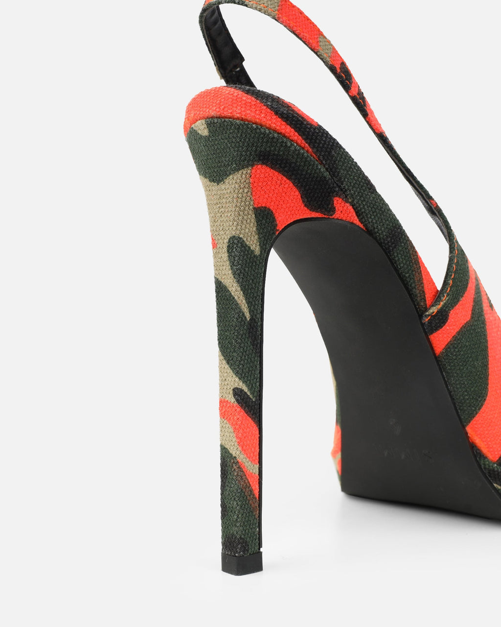 Kandie Orange Camo Sling Back Court Shoes