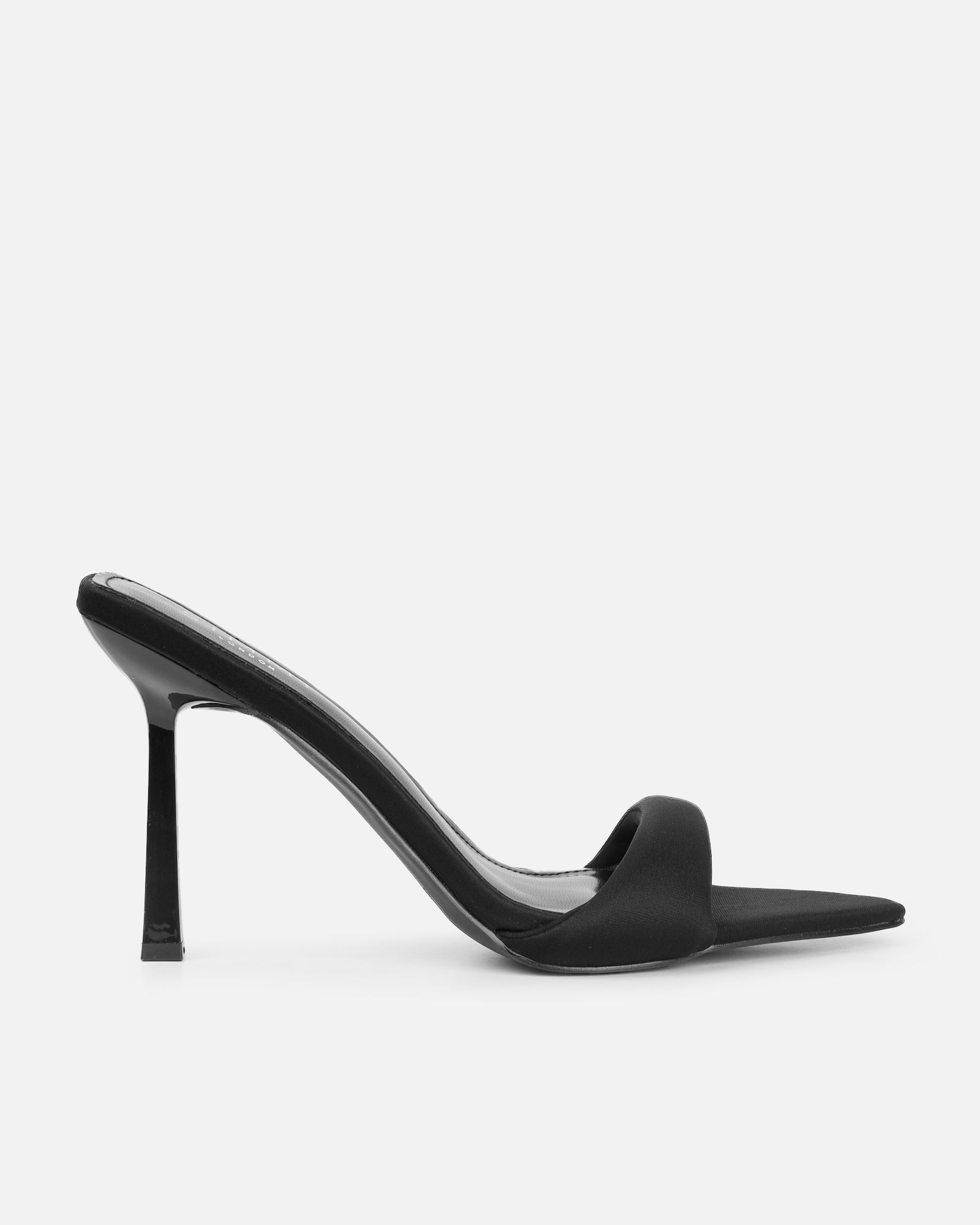 Lolly Black Lycra Padded Mules