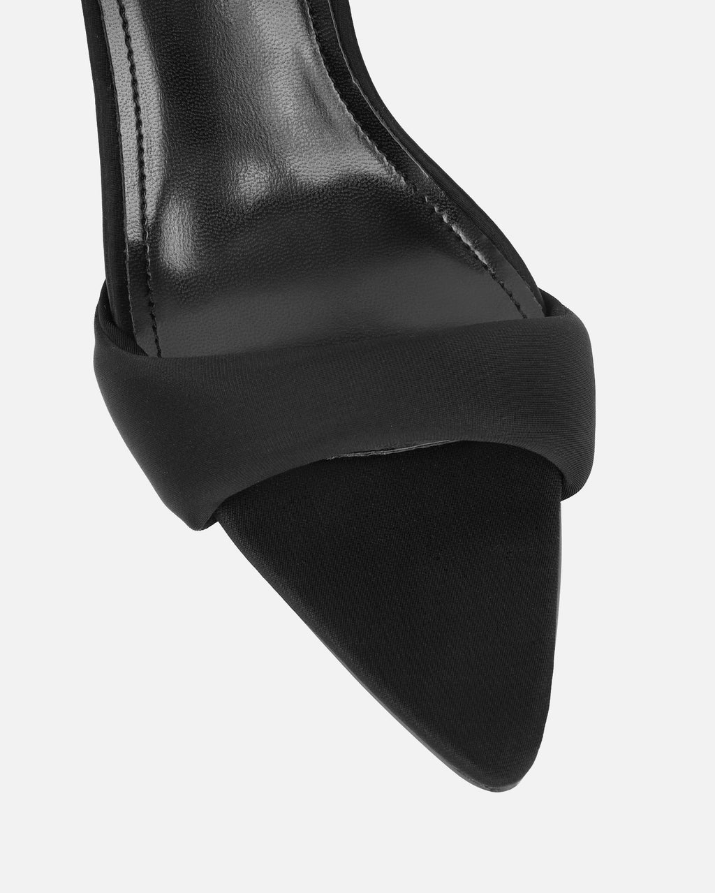 Lolly Black Lycra Padded Mules