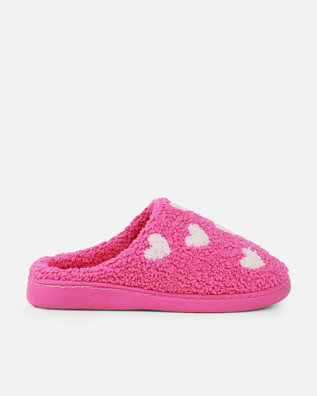 Loved Pink Heart Print Slippers