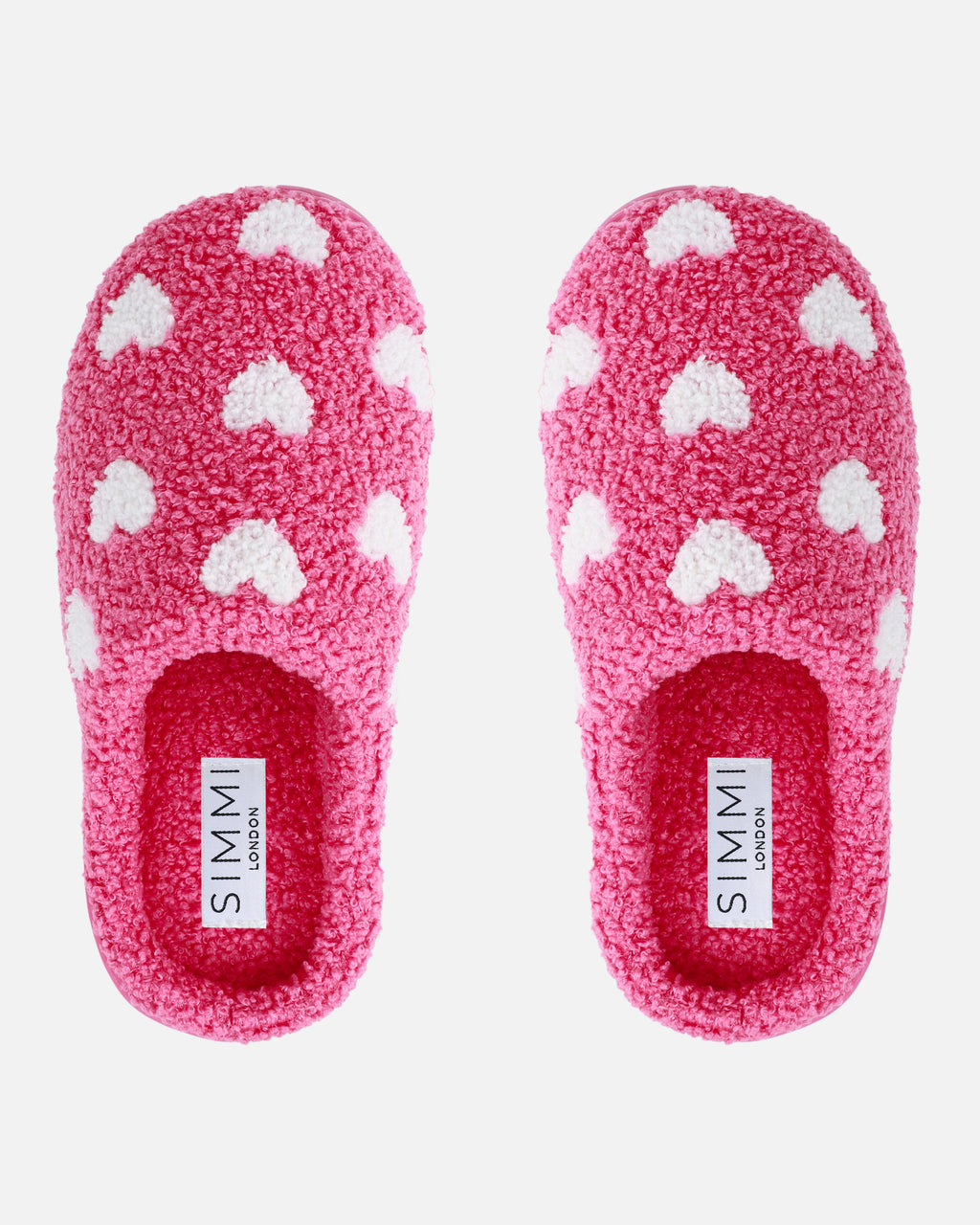 Loved Pink Heart Print Slippers