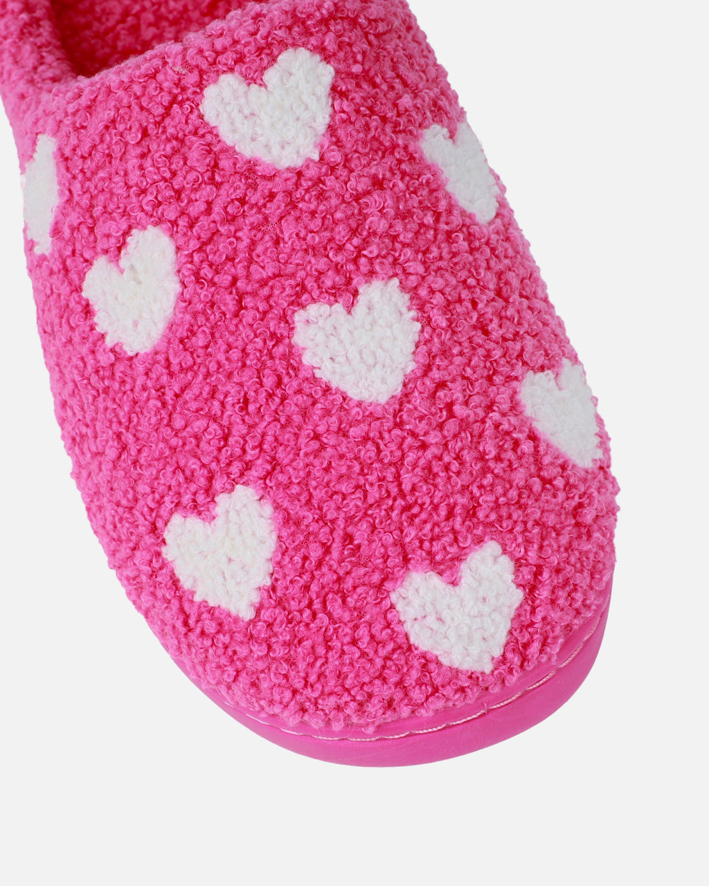 Loved Pink Heart Print Slippers