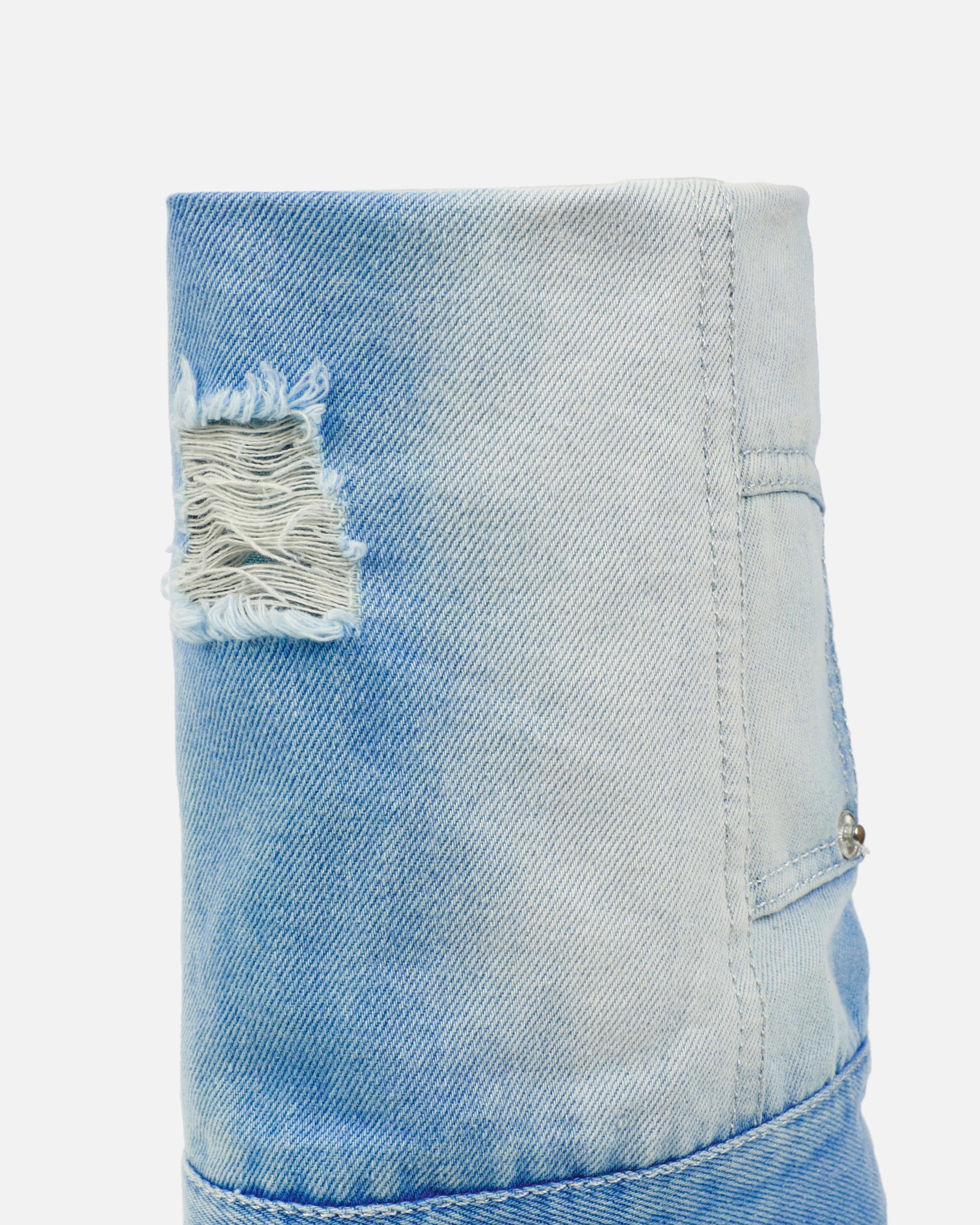 Lynxx Denim Blue Fold Over Western Boots