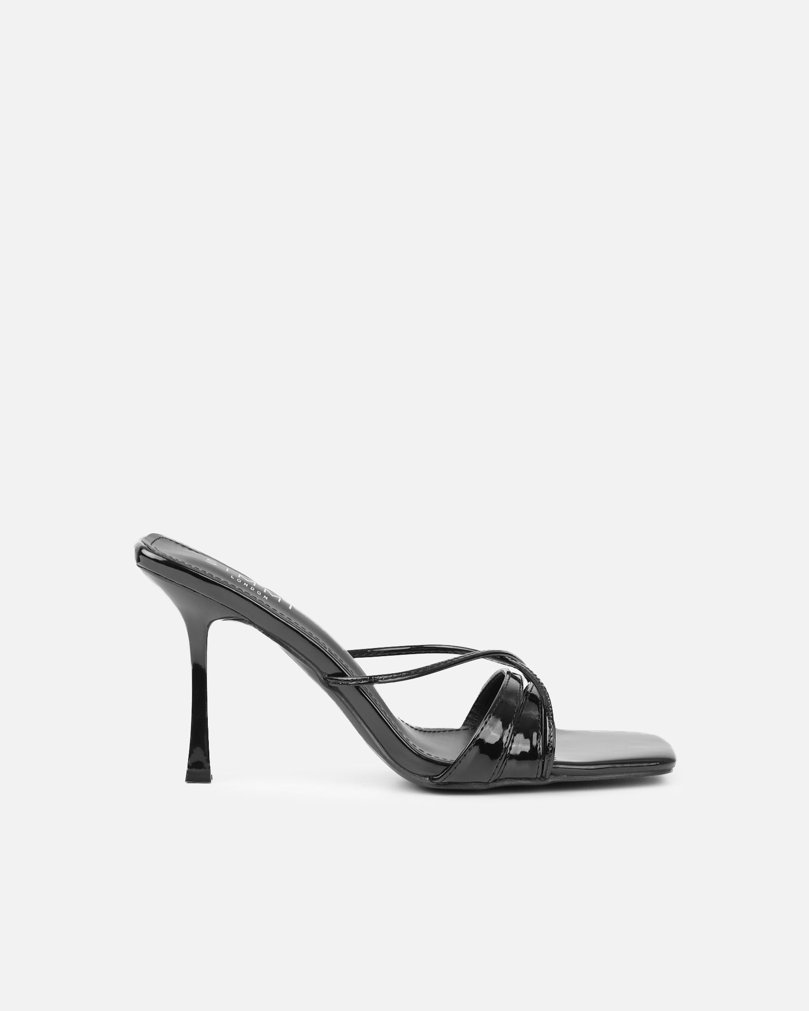 Danique Black Patent Mules