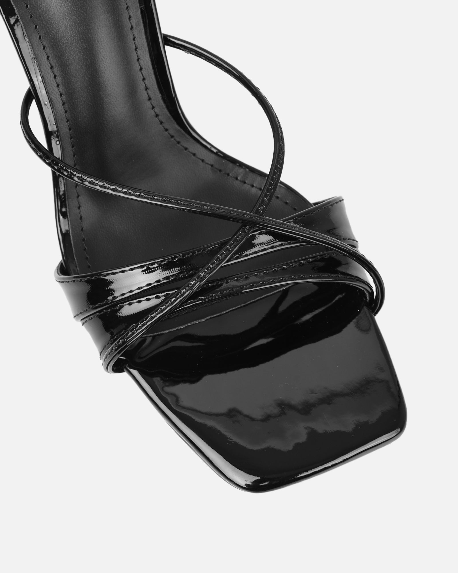 Danique Black Patent Mules