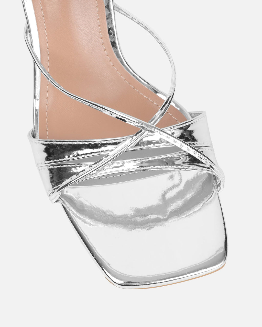 Danique Silver Mirror Mules